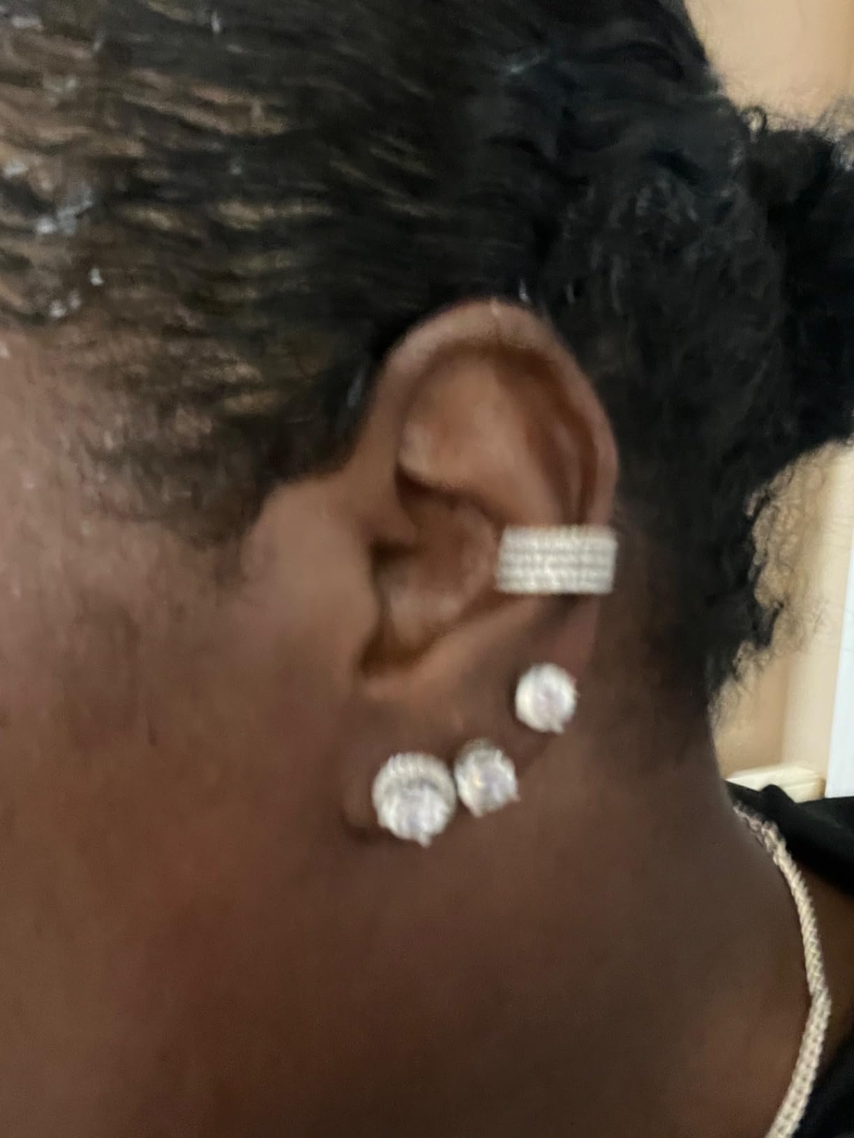 925 Sterling Silver 2-4 Carat Lab Simulation-Diamond Stud Earrings 5A Cubic Zirconia Stud Earrings Hypoallergenic White Gold Plated, Perfect Jewelry Gifts customer photo 2