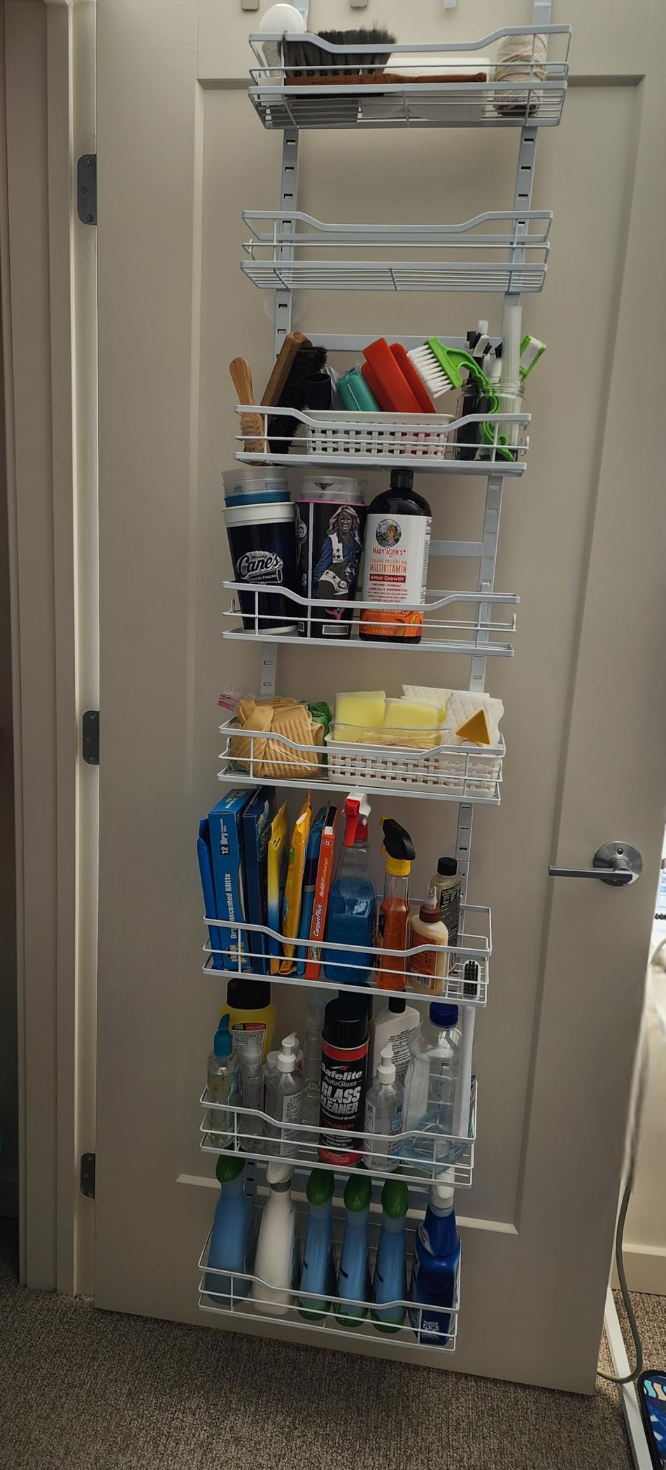 Eastherry Over The Door Pantry Organizer，9-Tier Over The Door Organizer with Adjustable Basket，Metal Hanging Pantry Organizers and Storage for Kitchen, Back of Door Seasoning Rack customer photo 1