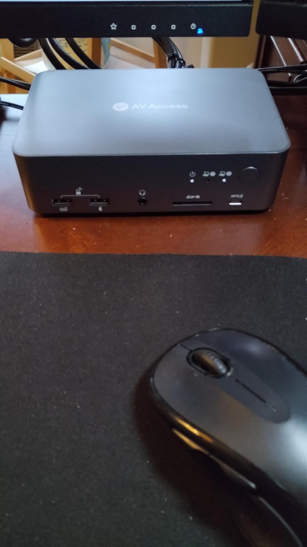 AV Access KVM Switch Dock 2 Monitors 2 Laptops, 4K KVM Switch Dual HDMI Monitor, 2 USB-C MST Ports, 60W PD for Each PC, 1G Ethernet, EDID Emulation, 2K@144Hz,1080P@240Hz, Ideal for Home Office & Gaming customer photo 1