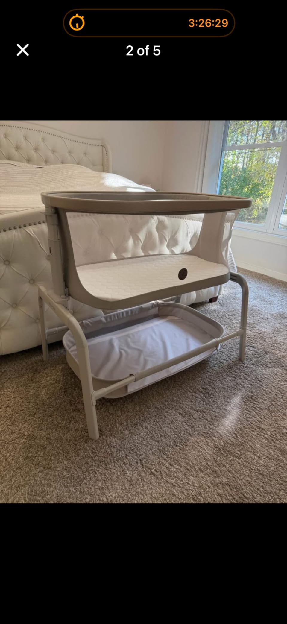 Maxi-Cosi Iora Baby Bassinets Bedside Sleeper, Portable Bassinet, Infant Bedside Sleeper Crib, Height Adjustable customer photo 1