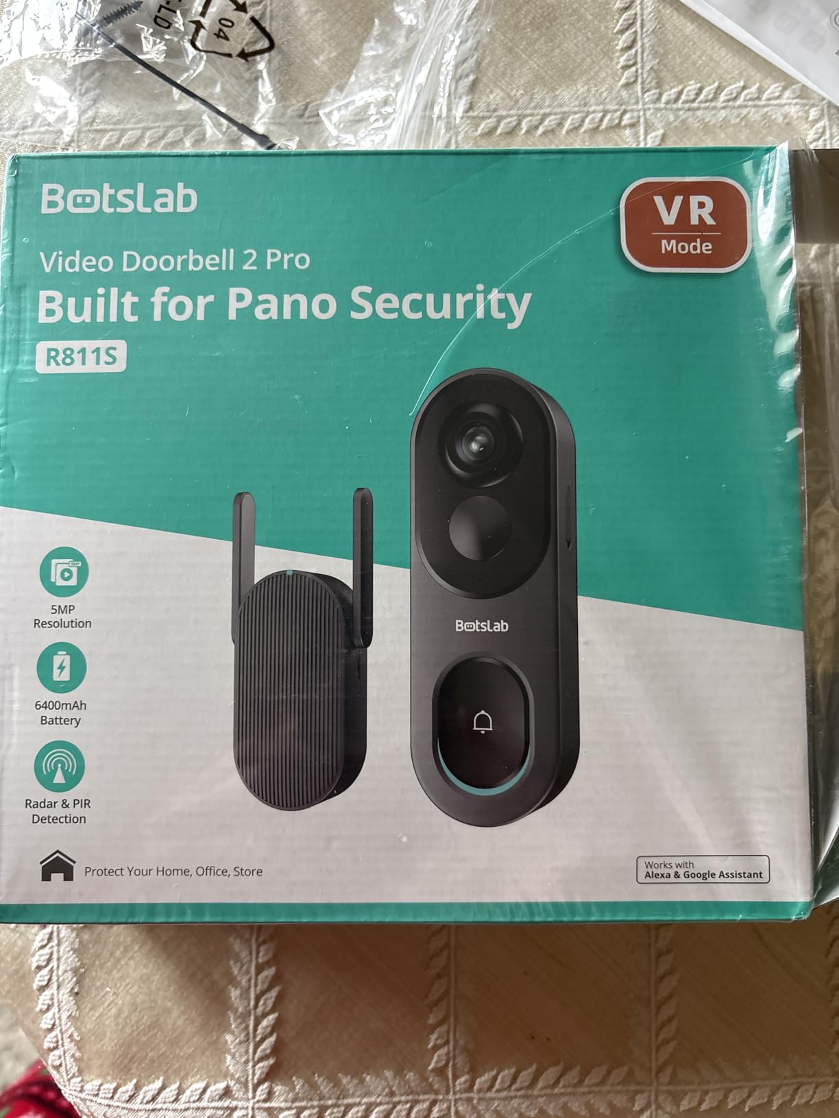 BOTSLAB 5MP Wireless Video Doorbell Camera 180° View customer photo 2