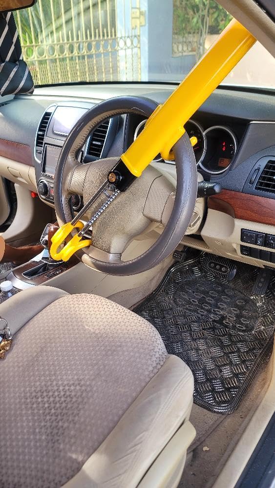 CARTMAN Heavy Duty Steering Wheel Lock Anti-Theft Car Device Security Car Lock Great Deterrent Adjustable Antitheft Locking Devices for Cars Trucks Vans and SUVs with 3 Keys customer photo 1
