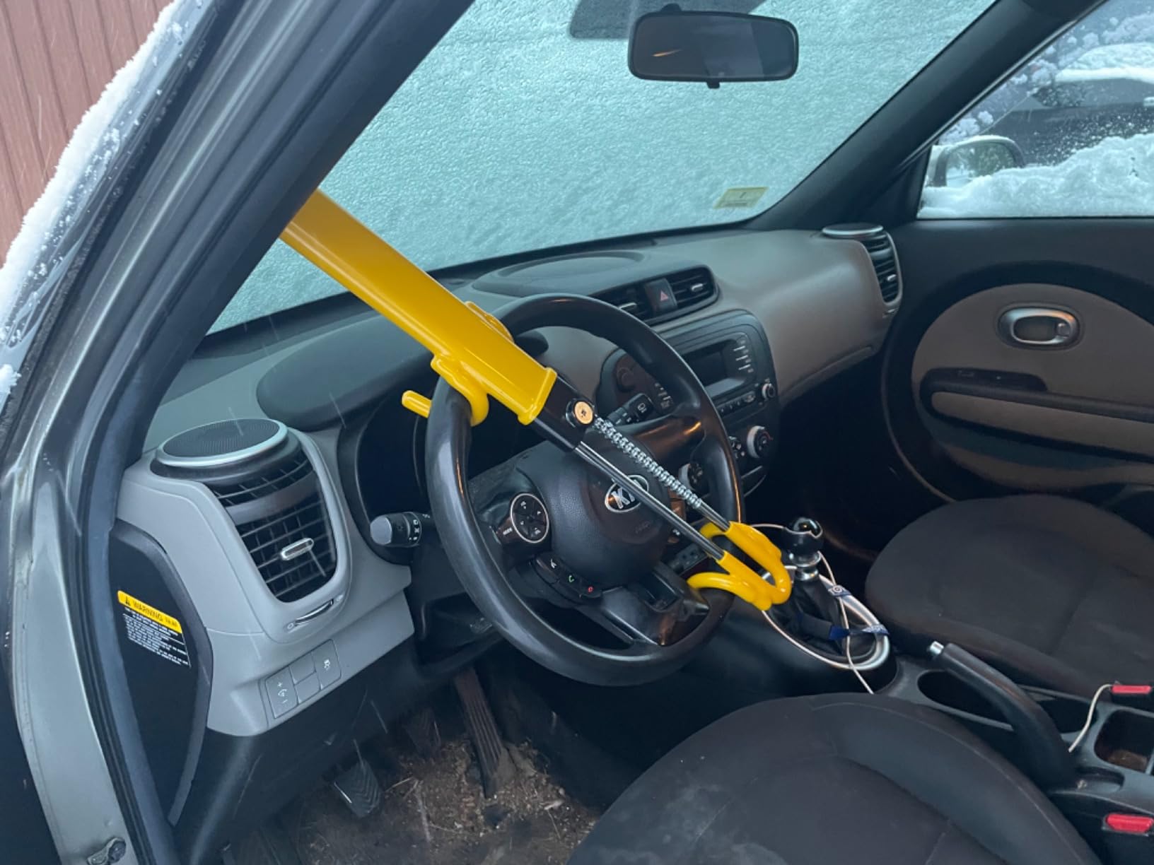 CARTMAN Heavy Duty Steering Wheel Lock Anti-Theft Car Device Security Car Lock Great Deterrent Adjustable Antitheft Locking Devices for Cars Trucks Vans and SUVs with 3 Keys customer photo 2