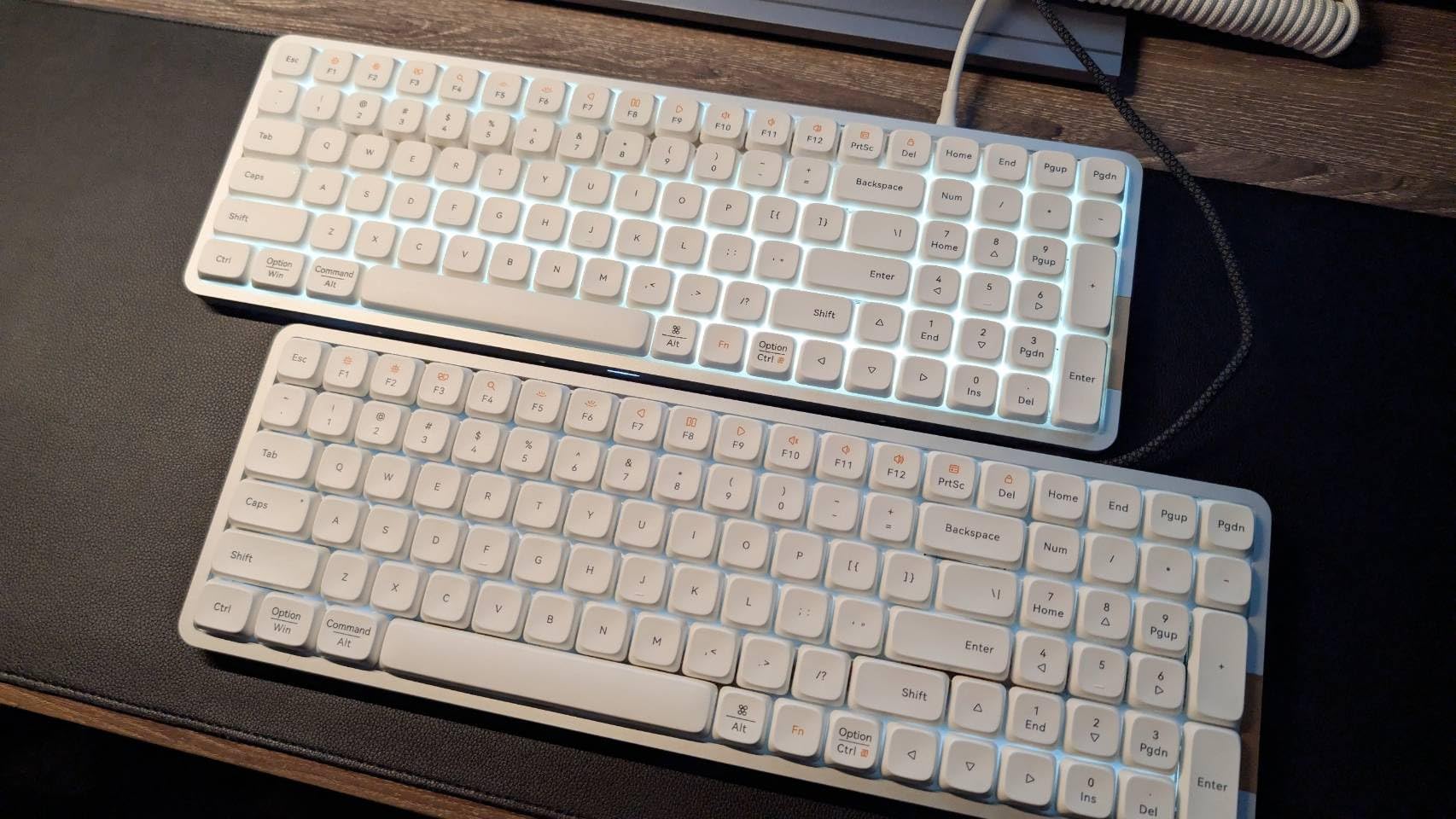 Lofree Flow Low Profile Mechanical Keyboard, 100 Keys Rechargeable Wireless Keyboards with Bluetooth and Wired Connection for Windows, Mac OS/White Ghost Linear Switches customer photo 2