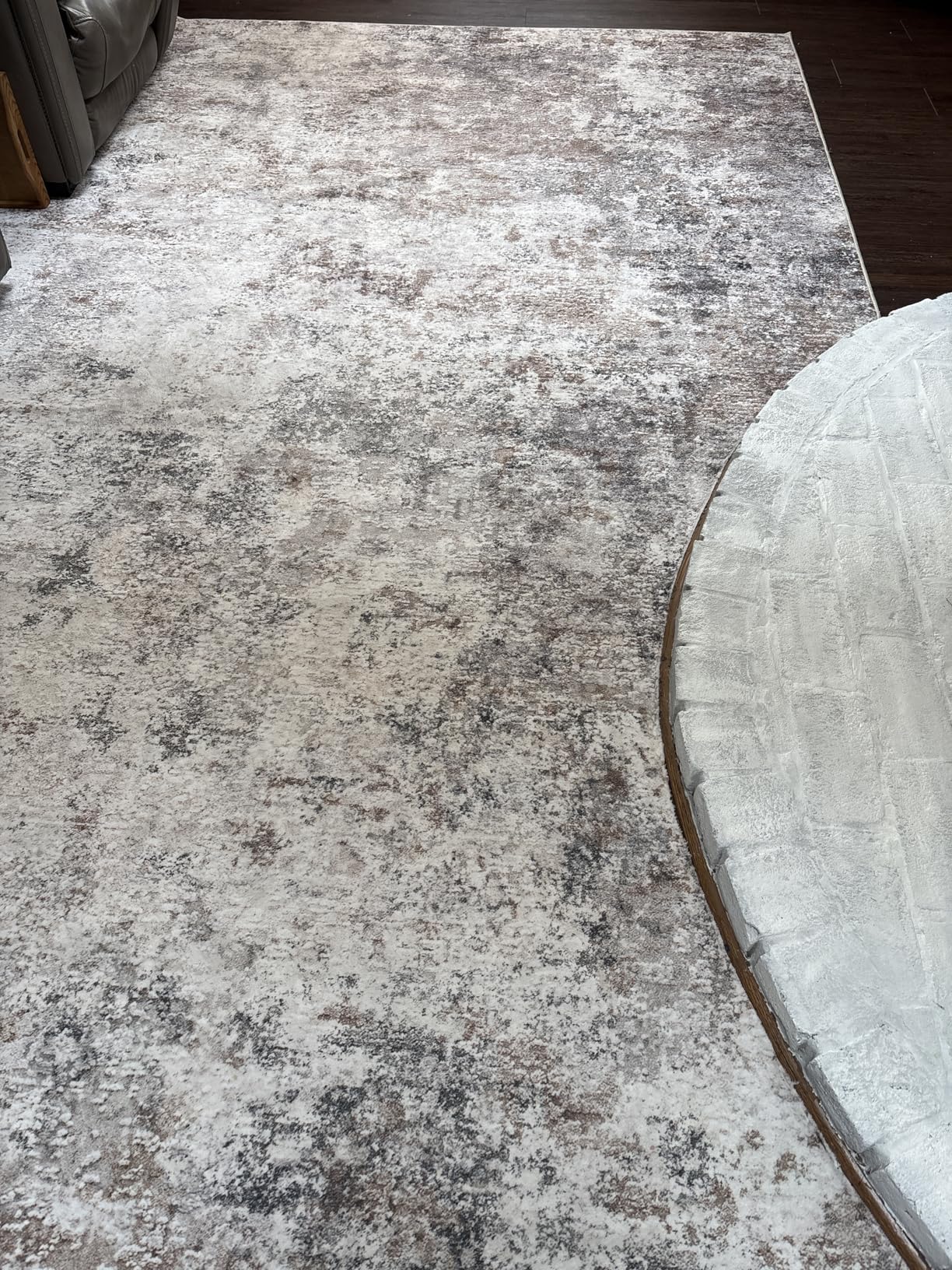 UERMEI 9x12 Washable Area Rug - Neutral Modern Abstract Living Room Rugs, Non-Slip Soft Large Indoor Floor Carpet for Bedroom Home Office & Under Dining Table Decor, Brown Grey customer photo 1