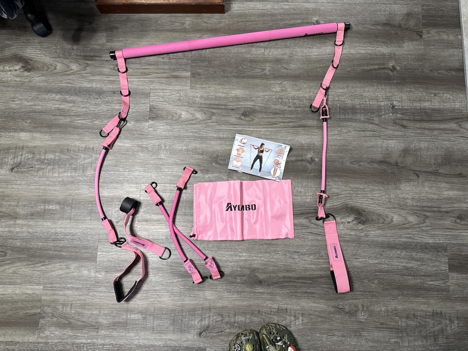 Ayombo Pilates Bar Kit with Resistance Bands, Workout Equipment for Legs, Hip, Waist, Arm customer photo 2