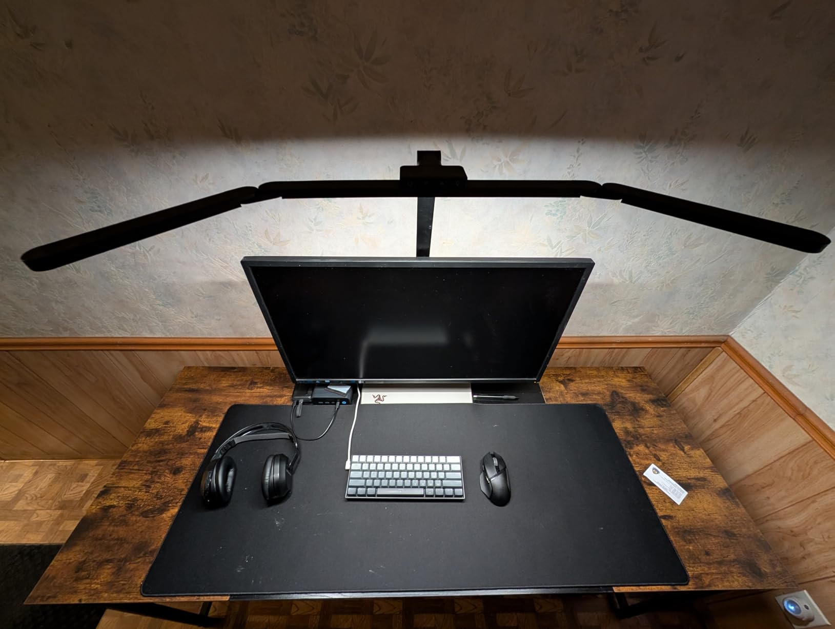 Huuger Computer Desk, 63 Inch Office Desk, Gaming Desk with Storage, Writing Desk Work Desk for Home Office, Study, Modern Simple Desk, Large Legroom, Metal Frame, Rustic Brown and Black customer photo 2