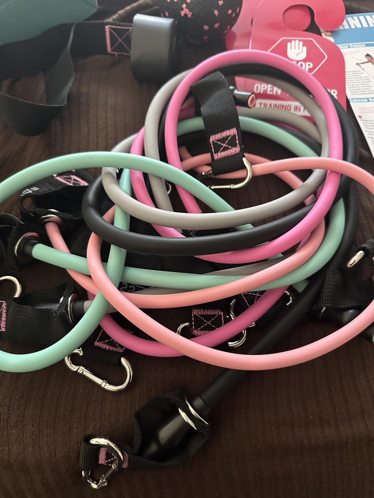 RENRANRING Resistance Bands for Working Out, 150LBS Exercise Bands with Handles customer photo 2
