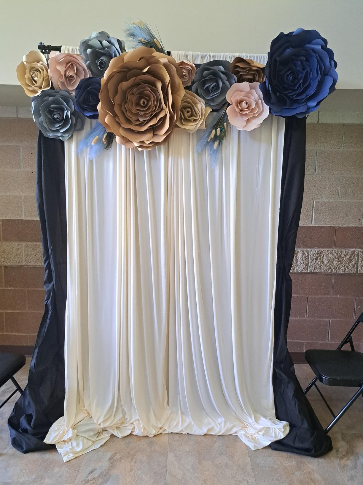 10x10ft Wrinkle Free Ivory Backdrop Curtain for Parties Soft Fabric Drapes Wedding Ivory Curtain Backdrop for Birthday Party Decorations Background for Photography 5x10ft, 2 Panels customer photo 1