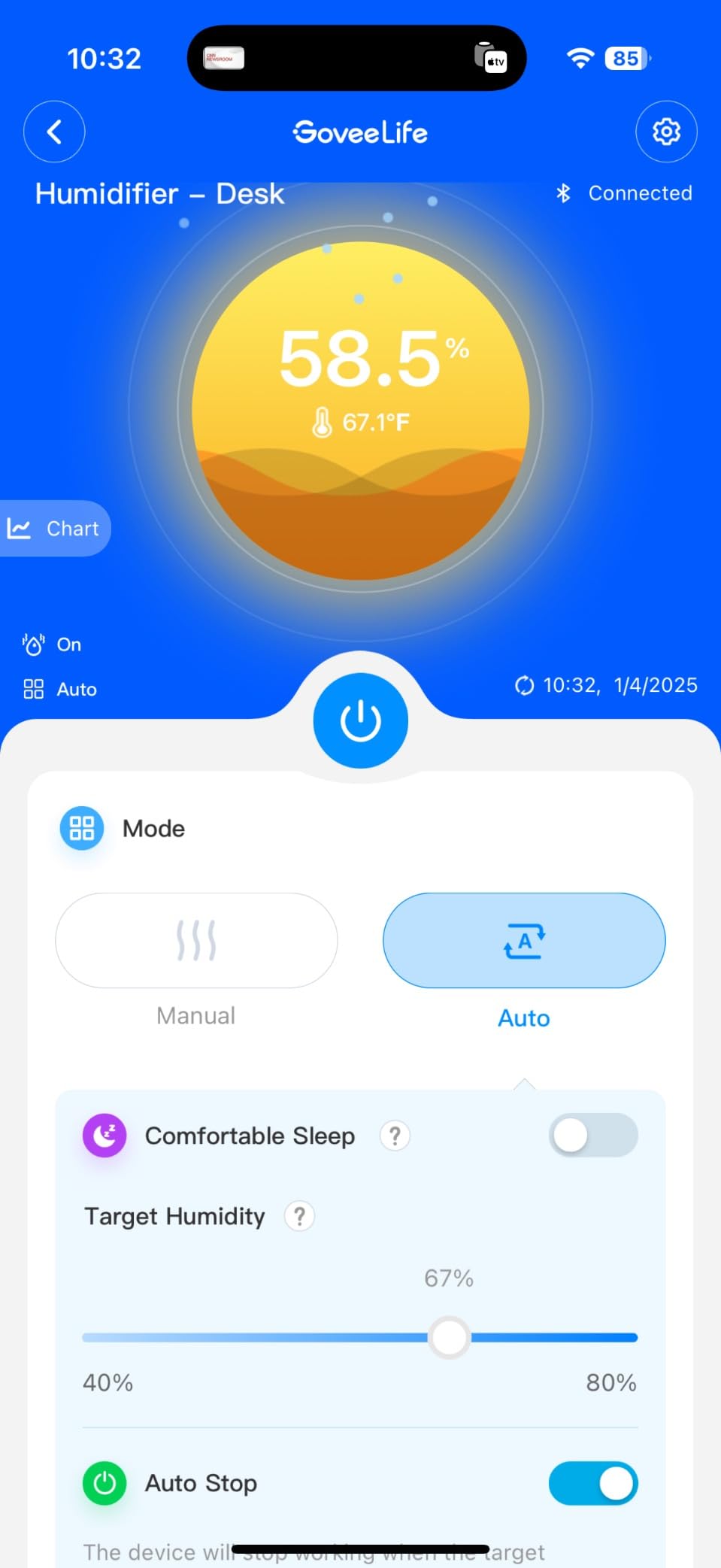 GoveeLife 7L Humidifiers for Bedroom, Smart Top-Fill Cool & Warm Mist Humidifier Large Room, Auto Mode, 70H Quiet Runtime for Baby Plants Nursery, App & Voice Control, RGB Nightlight, Humidity Sensor customer photo 2