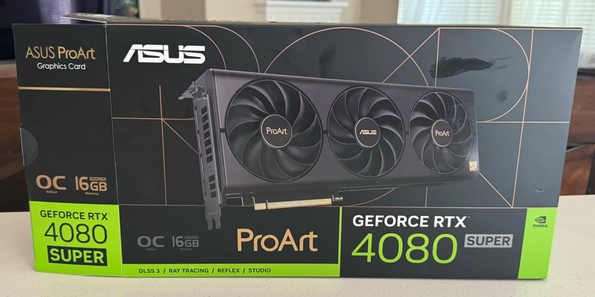 ASUS ProArt GeForce RTX 4080 Super OC Edition Graphics Card (PCIe 4.0, 16GB GDDR6X, DLSS 3, HDMI 2.1a, DisplayPort 1.4a) customer photo 2