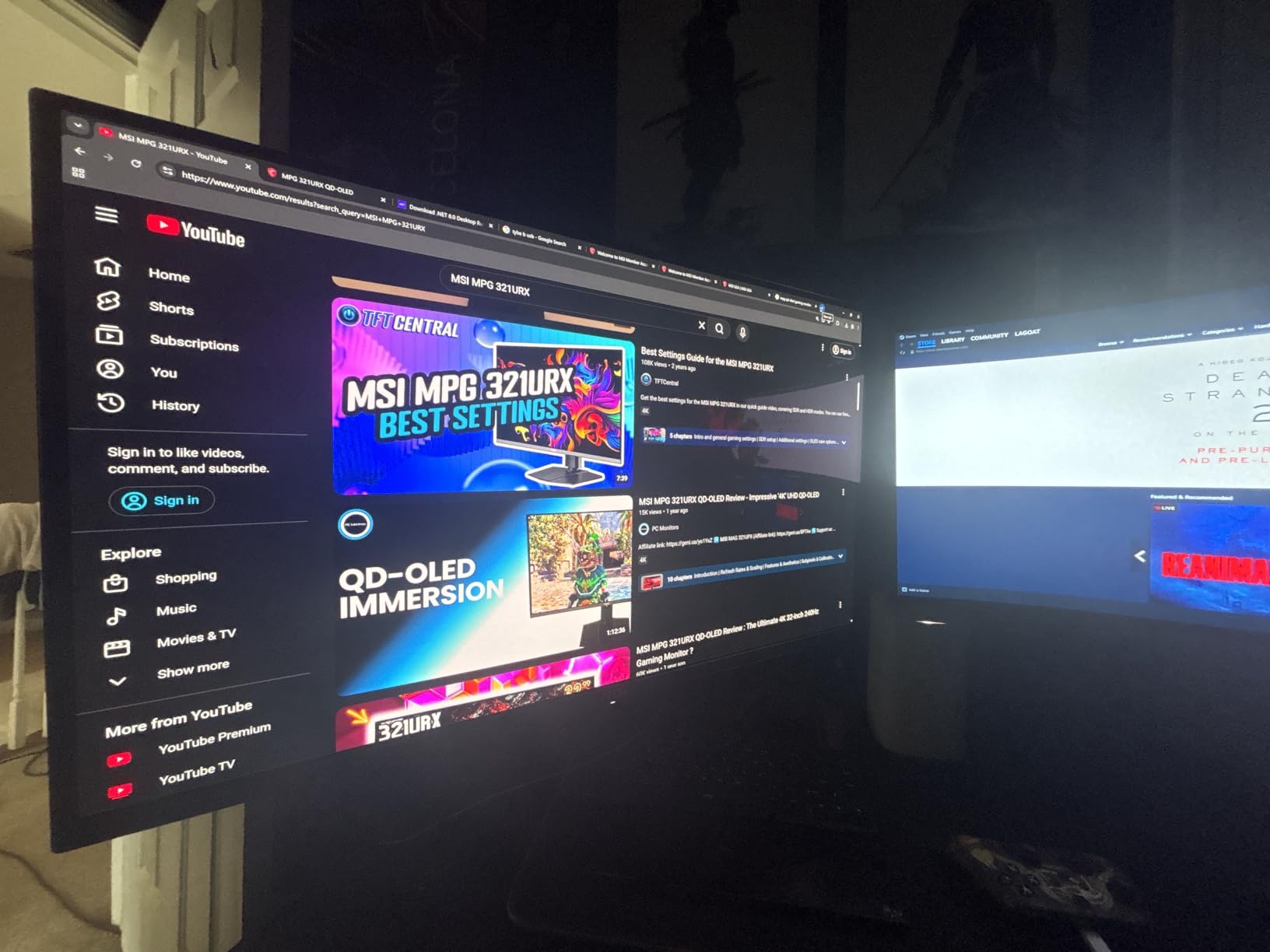 MSI MPG 321URX QD-OLED, 32-inch 4K UHD Quantum Dot OLED Gaming Monitor, 3840 x 2160, 0.03ms, 240Hz, True Black HDR 400, 90W USB Type C, HDMI, DP Port customer photo 2