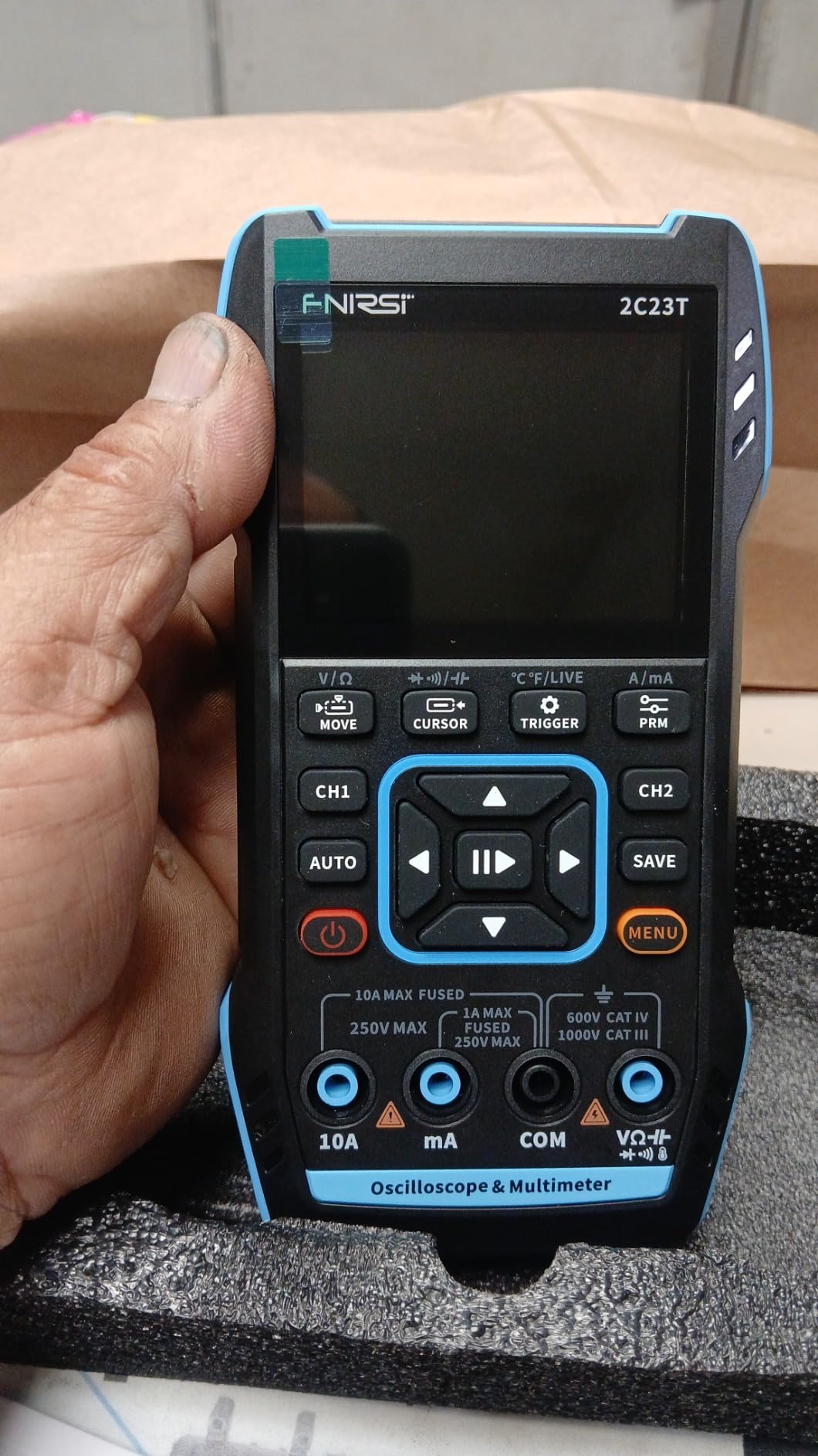 FNIRSI 2C23T Digital Oscilloscope Multimeter DDS Generator 3 in 1, 2 Channels, 10MHz Bandwidth, 50MSa/s Sampling Rate, 10000 Counts, Voltage, Current, Capacitor, Resistor, Diode Test customer photo 1