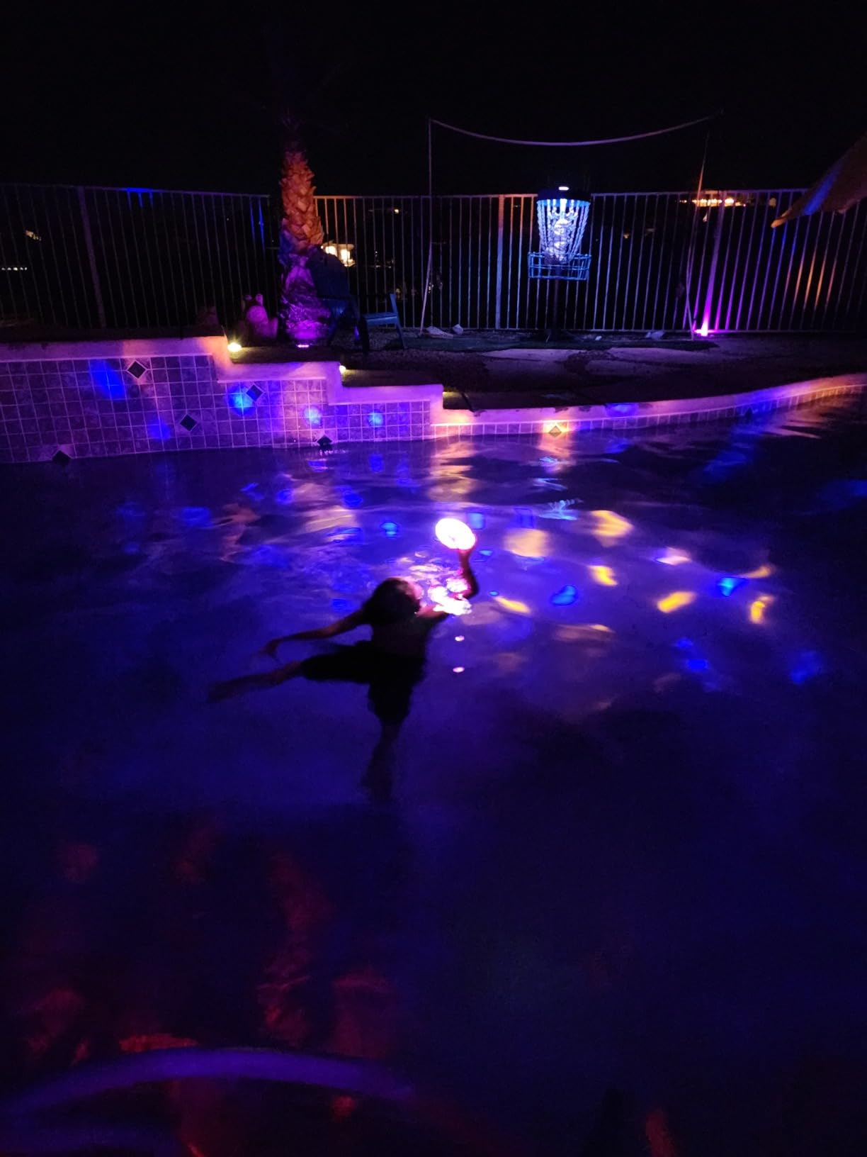 Floating Pool Lights(4 PACK), Pool Lights for Inground Pools with 6 Dynamic Lighting Effects, Rechargeable IP68 Waterproof RGB Upper and Lower Color Changing Pool Lights that Float for Hot Tubs customer photo 2