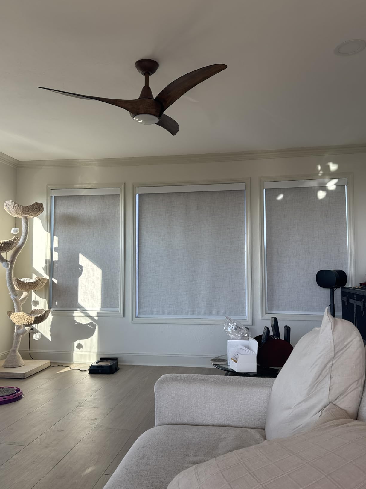 Bringnox Motorized Blinds with Remote, 100% Blackout Smart Roller Blinds Compatible with Apple Homekit Google Home and Alexa Via HUB, Customized (Linen Stone-01) customer photo 2