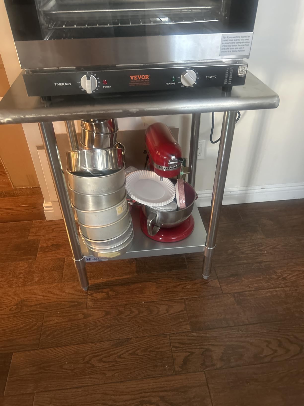 Hally Stainless Steel Table for Prep & Work 18 x 48 Inches, NSF Commercial Heavy Duty Table with Undershelf and Galvanized Legs for Restaurant, Home and Hotel customer photo 1