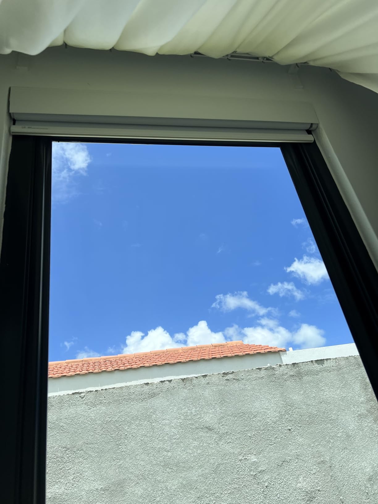 Motorized Blinds No Drill Automatic Roller Shades with Remote Control Smart Electric Window Blinds (White, 35 x 72) customer photo 2