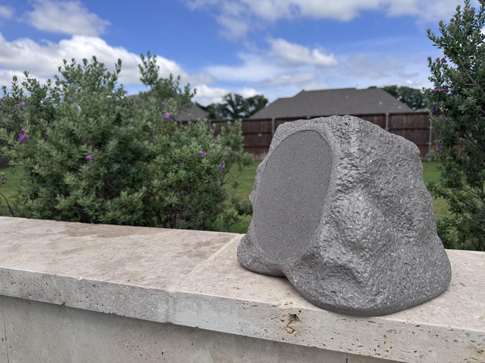 Victrola Rock Speaker Connect, Stone, Wireless Outdoor with Bluetooth 5.3, 22-Hour Battery Life, with Solar Charging, Link Up to 20 Rock Speakers, IP65 Water & Dust Resistant customer photo 1