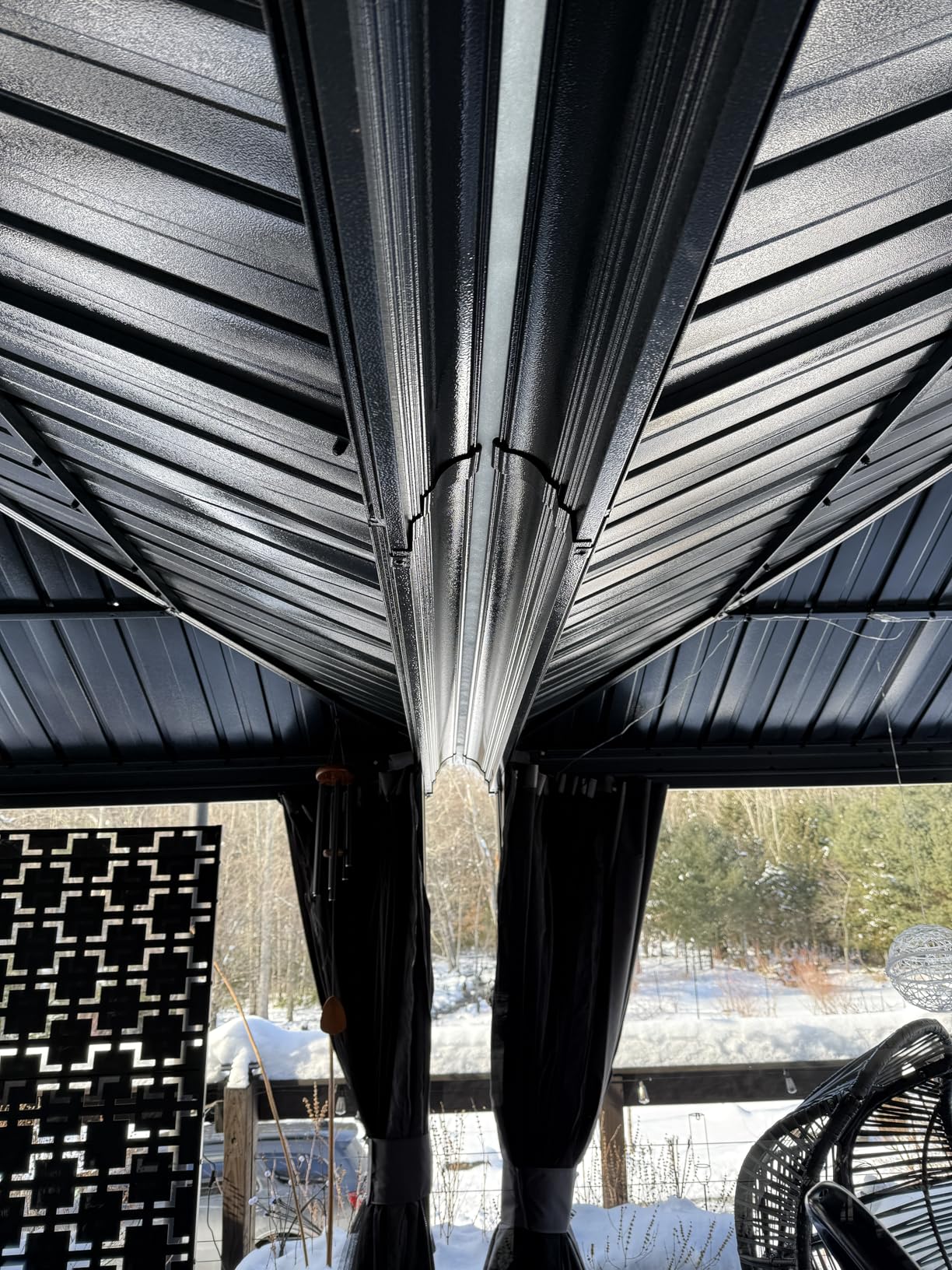 Domi 12' X 16' Wood Gazebo, Cedar Frame Hardtop Gazebo with Galvanized Steel Double Roof, Netting & Curtains, Patio Pergola Pavilion for Patio, Backyard, Deck, Lawns customer photo 1