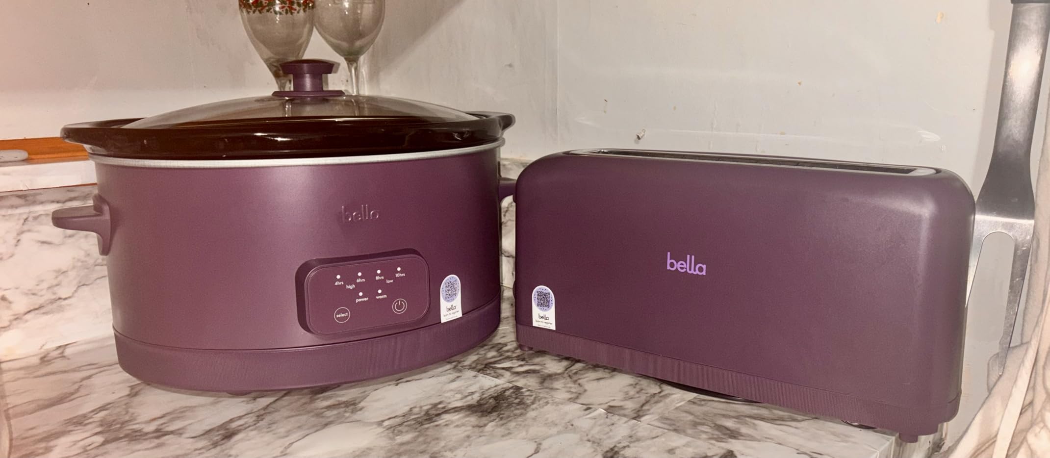 bella 6.0 Qt Programmable Slow Cooker, Ceramic Nonstick Coating, Adjustable Temperature & Cooking Times, Dishwasher Safe Stoneware Pot & Tempered Glass Lid, Tangle Free Cord Wrap, Oatmilk customer photo 1