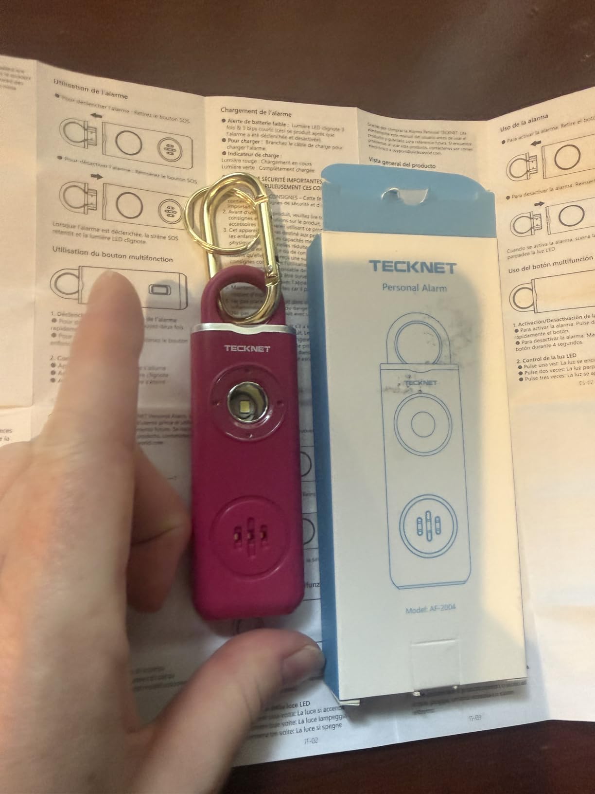 TECKNET Rechargeable Personal Safety Alarm for Women, 130dB Self Defense Keychain Alarm with SOS Strobe Light, Low Battery Notice, Personal Alarm Loud Siren Safety Keychain for Girls Kids Elderly customer photo 1