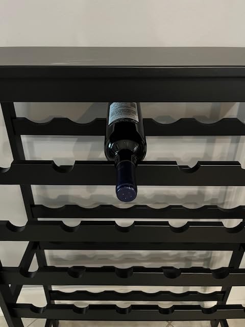VASMIA 42 Bottles Bamboo Wine Rack, 7-Tier Wine Rack Freestanding Floor with Table Top customer photo 2