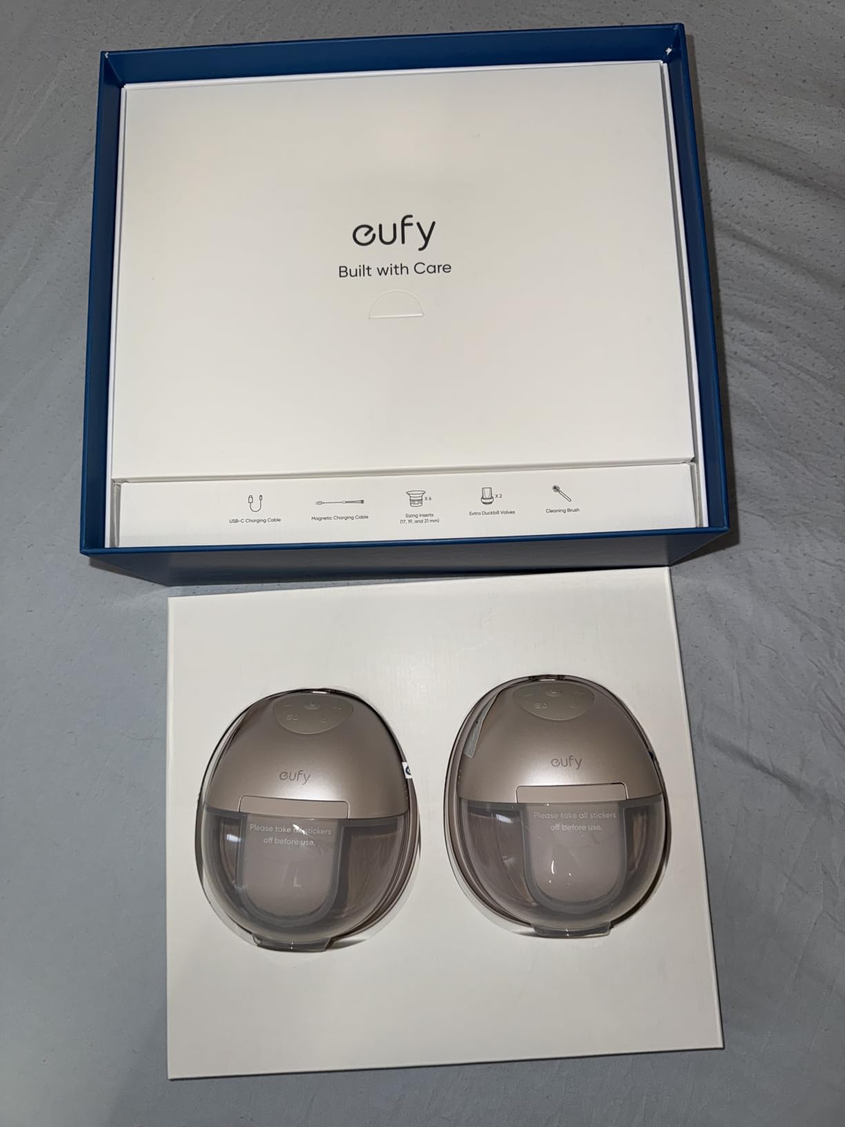 eufy Security Heated Wearable Breast Pump S1 Pro, Slim Hands-Free with Industry-Leading HeatFlow Tech, Wireless Charging Case, App-Controlled OptiRhythm, 300 mmHg Strong Suction, in-Bra Use customer photo 2