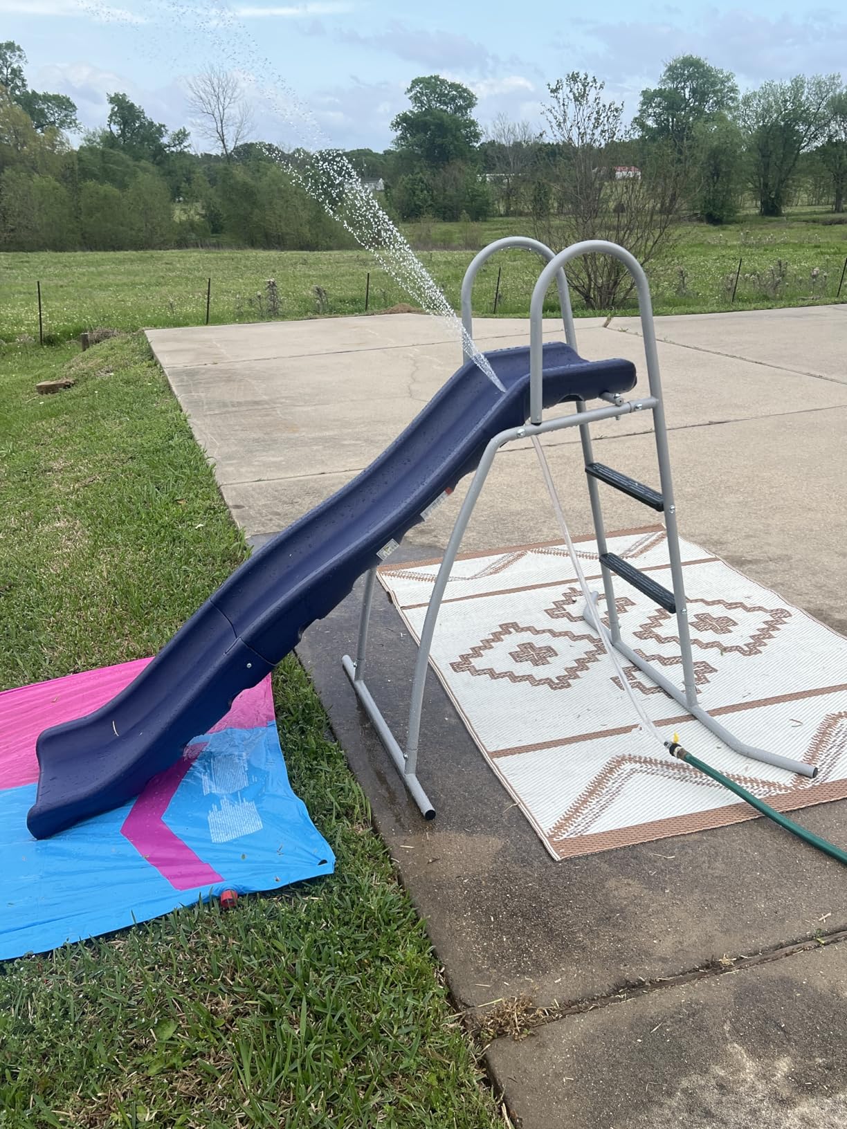 6' Water Wave Slide with 6' Sliding Tarp for Backyard Fun. Easy Assembly, Free Standing Slide with Built in Adjustable Water Sprinkler. customer photo 1