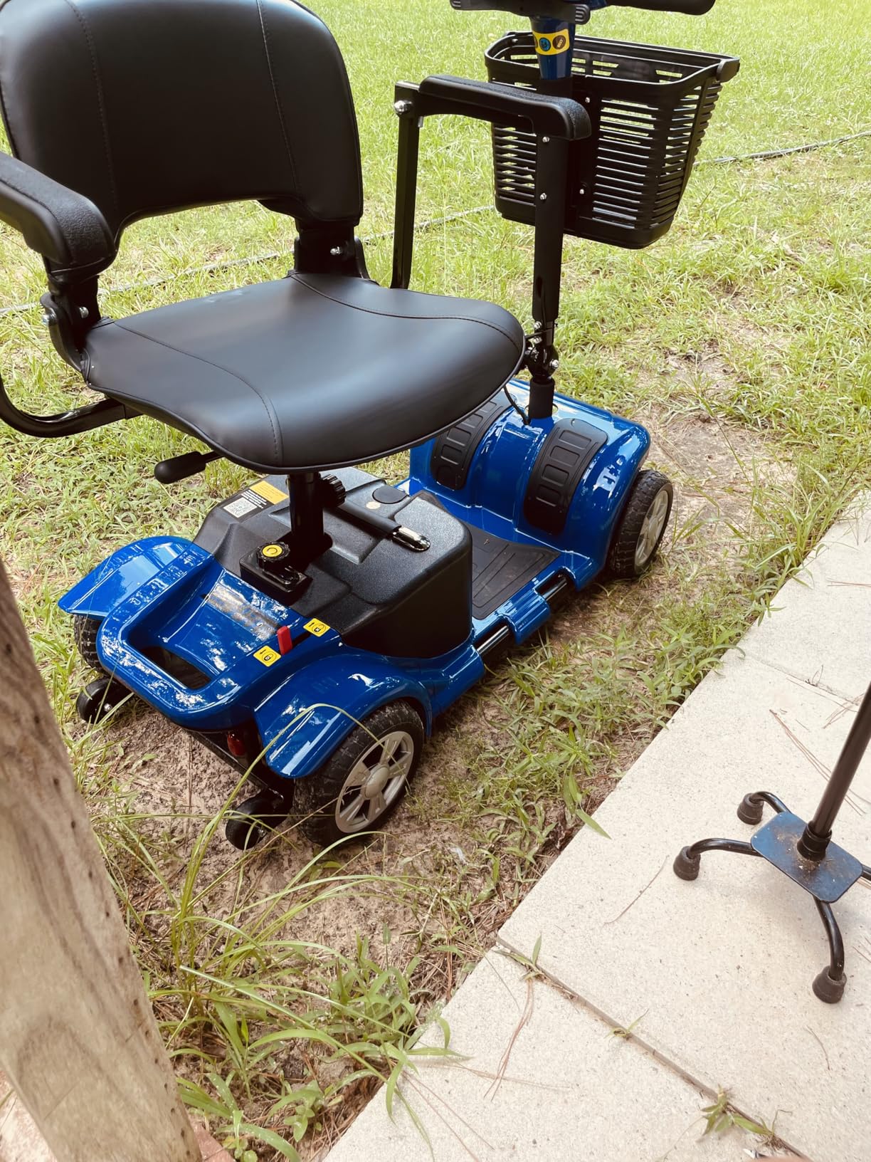 Mobility Scooter for Adults, Senior, 4 Wheels Electric Powered Chargeable Device for Travel, Lightweight and Portable, with LED Headlights and Basket, Charger Included (Red) customer photo 2
