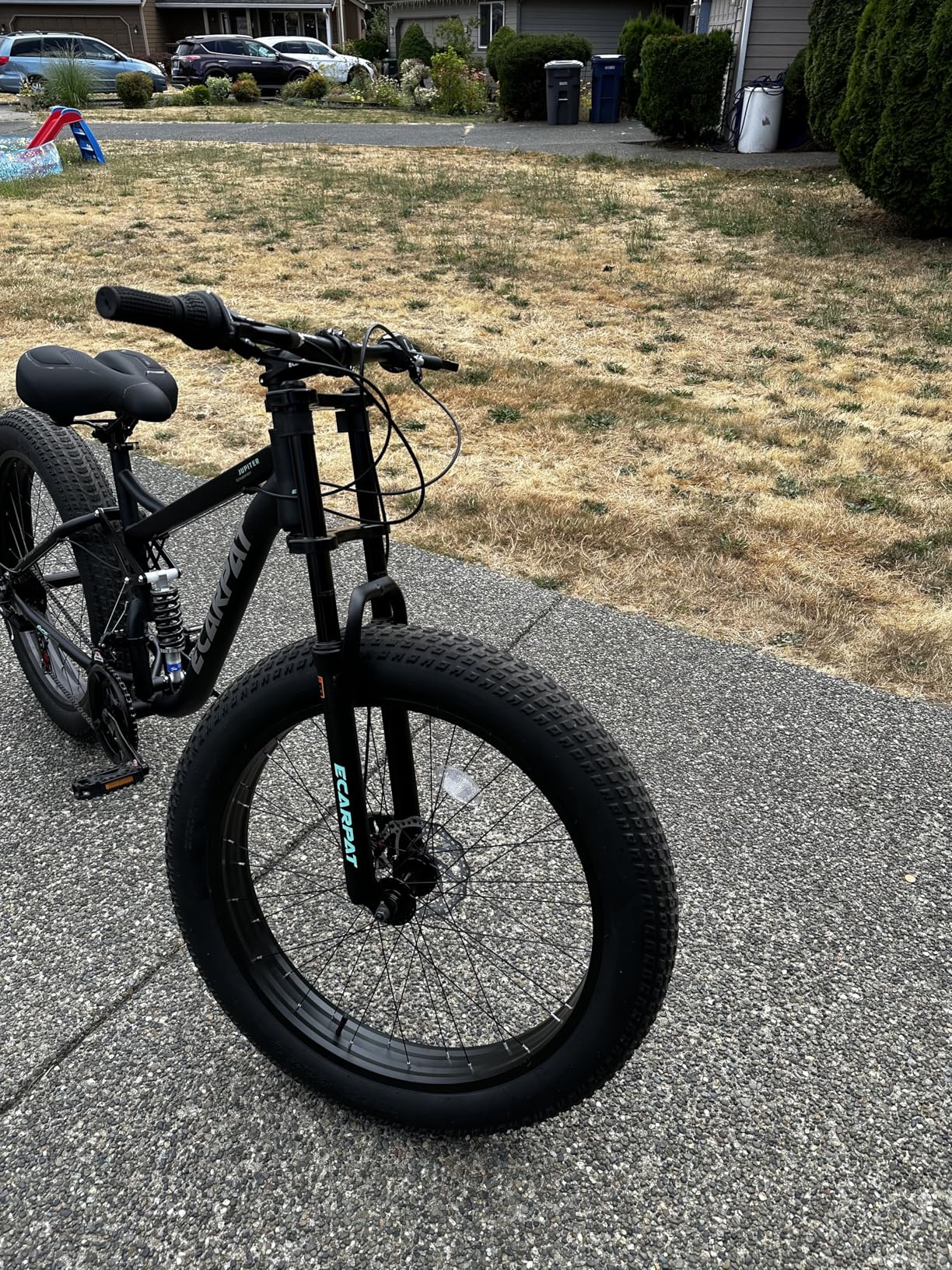 Ecarpat 26x4 Inch Full Suspension Fat Tire Mountain Bike, 21 Speed Dual Disc Brake customer photo 1