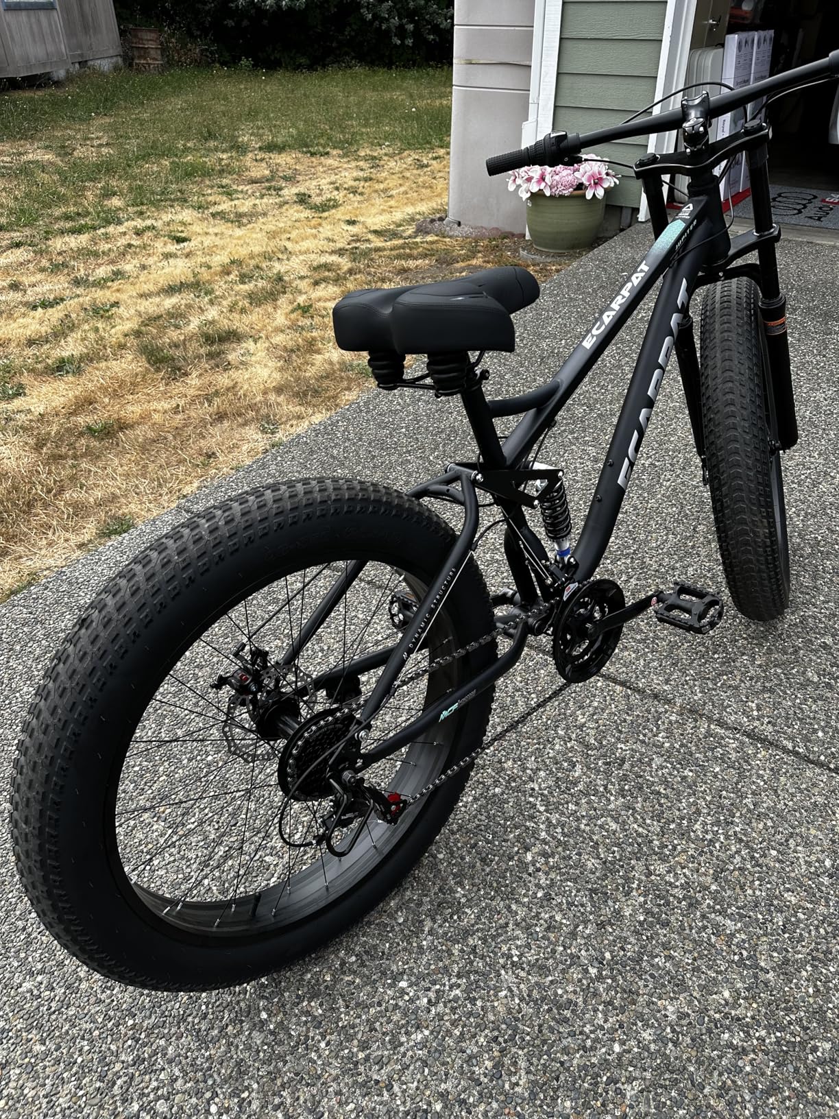 Ecarpat 26x4 Inch Full Suspension Fat Tire Mountain Bike, 21 Speed Dual Disc Brake customer photo 2