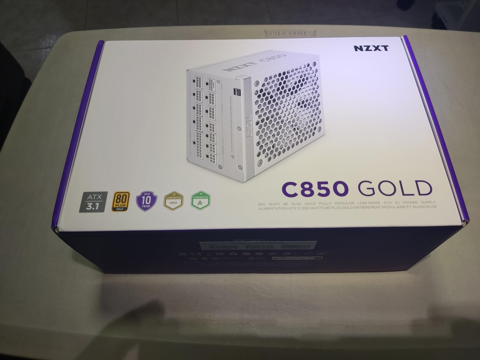 NZXT C850 Gold ATX 3.1 - Fully Modular Low-Noise PC Gaming Power Supply - 850 Watts - 80 Plus Gold - 12V-2x6 Connector - Zero Fan Mode - 100% Japanese Capacitors - Black customer photo 2