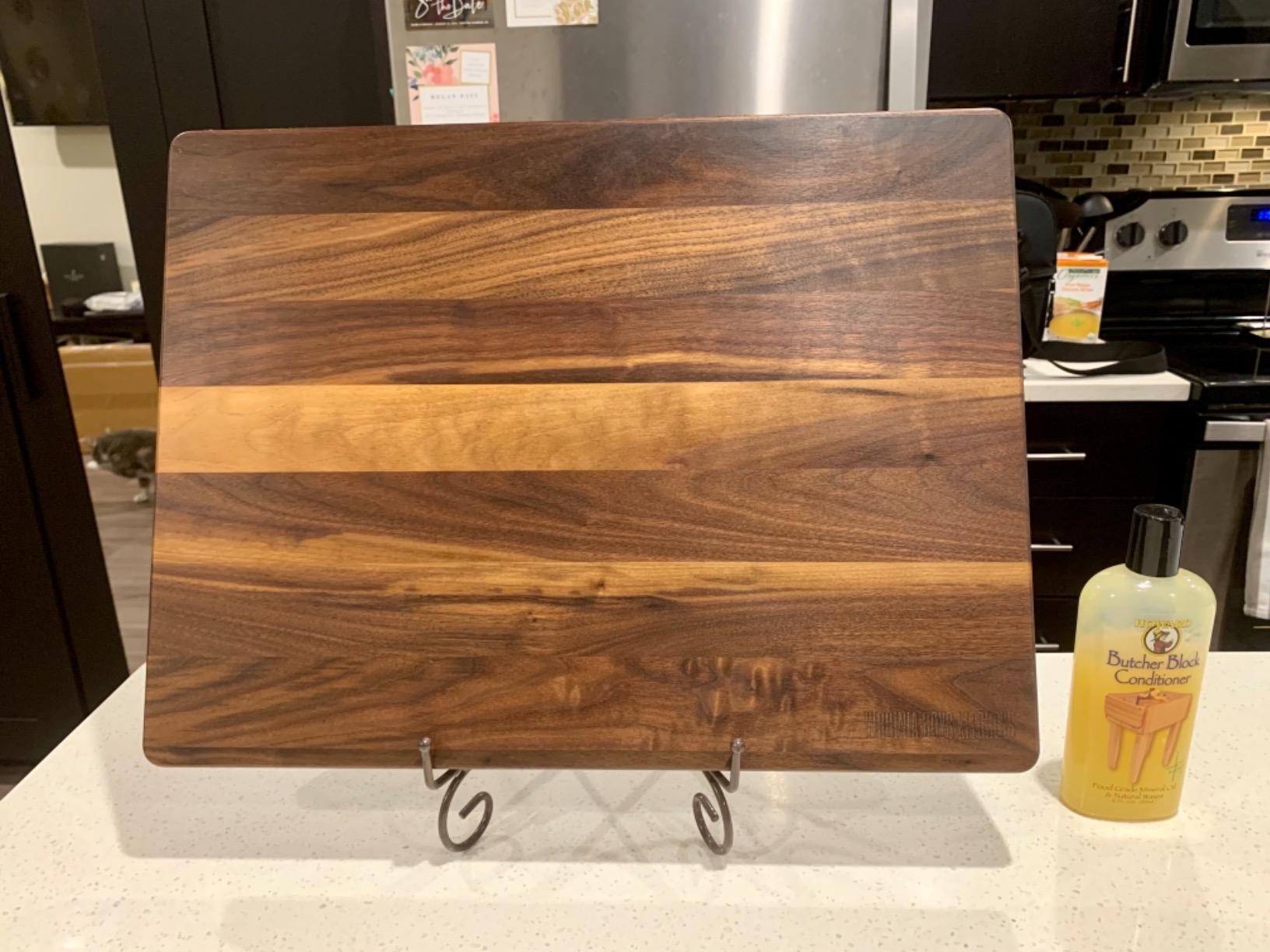 Walnut Wood Cutting Board - Made in USA - Reversible - by Virginia Boys Kitchens customer photo 1