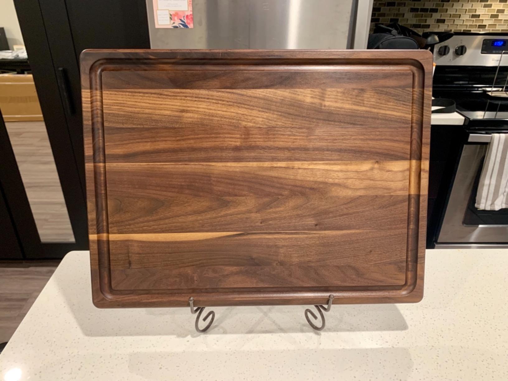 Walnut Wood Cutting Board - Made in USA - Reversible - by Virginia Boys Kitchens customer photo 2