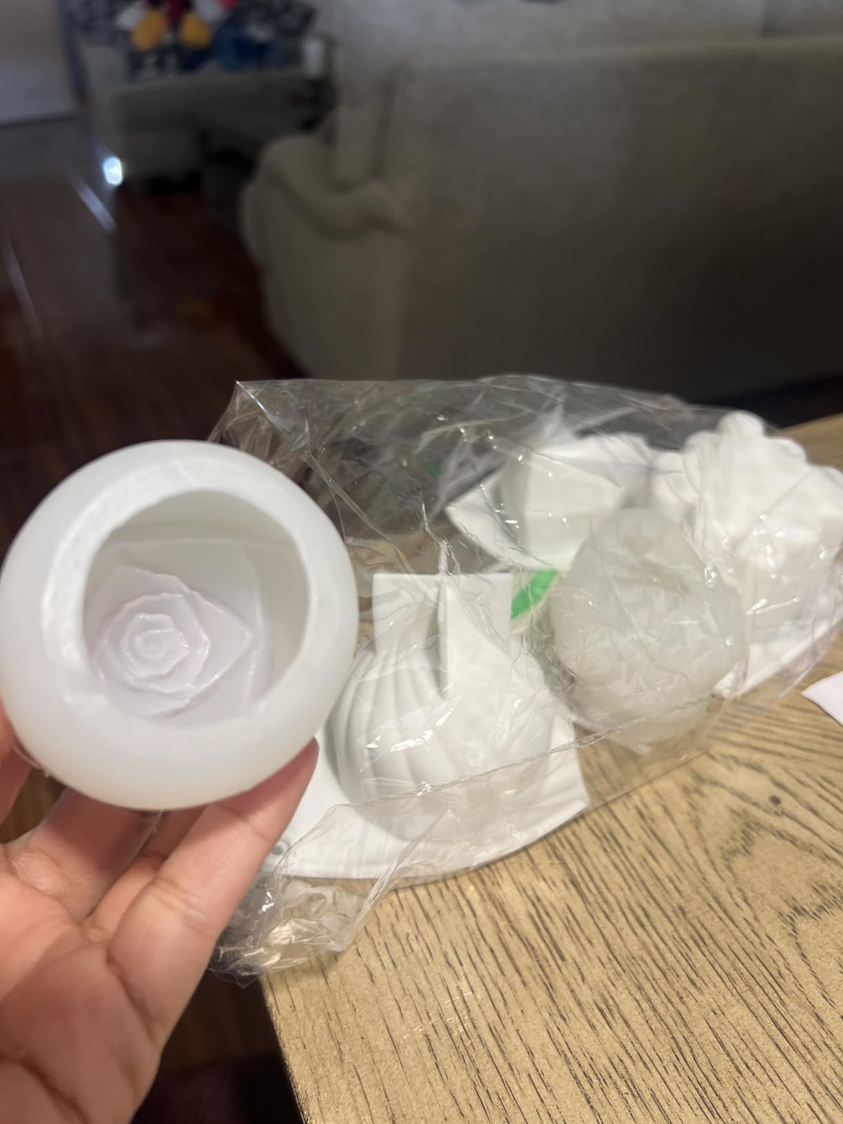 EuTengHao Silicone Candle Molds Set for Candle Making with Candle Wicks, 3D Silicone Mold for Soy Wax, Soap, Cake, Dessert DIY Scented Candle Craft Making customer photo 2