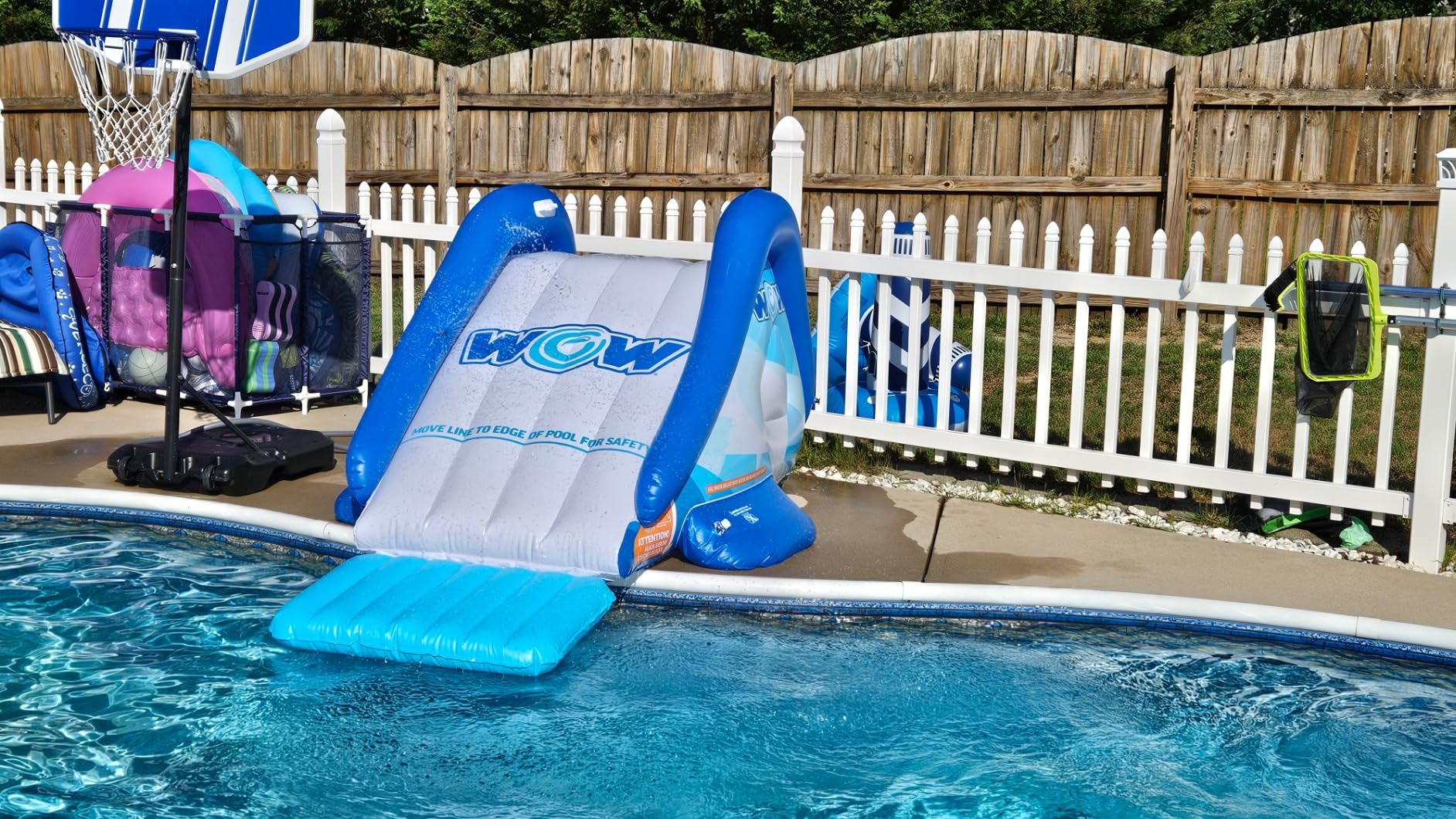 Wow Sports Cascade Inflatable Pool Slide - Blow Up Waterslide - Built-in Water Sprinkler - for Kids & Adults customer photo 2