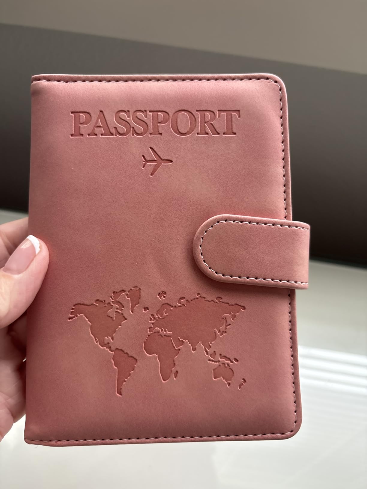 Passport Holder for Travel Essentials, Passport Wallet Cover Case for Travel Must Haves Accessories, Passport Book Holders for Women and Men (Brown) customer photo 1