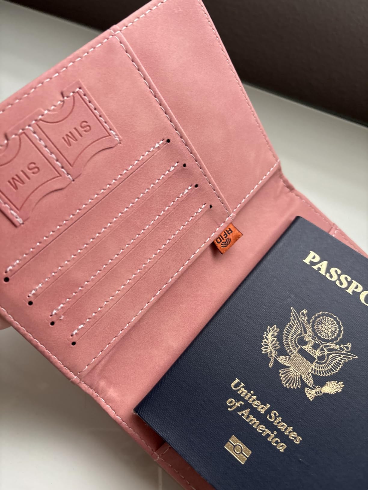Passport Holder for Travel Essentials, Passport Wallet Cover Case for Travel Must Haves Accessories, Passport Book Holders for Women and Men (Brown) customer photo 2