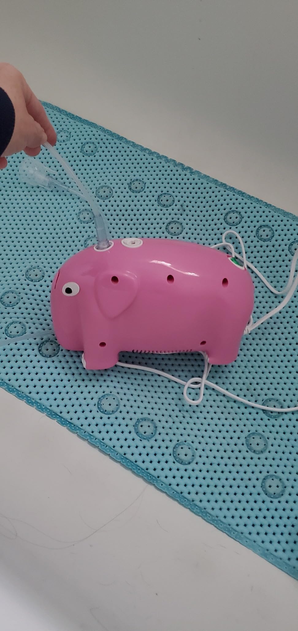 Portable Nebulizer Machine for Kids & Adults with Full Accessories, Cute Elephant Design, Pink customer photo 1