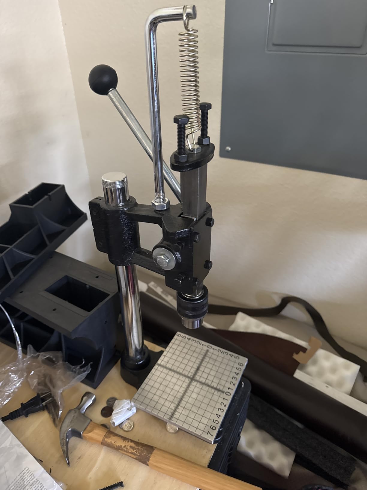 Leather Press Hole Puncher Leather Cutting Machine Hand Punching Machine for DIY Craft Punching Holes Cutting, Forming Pressing, Install Rivets and Snap Buttons customer photo 1
