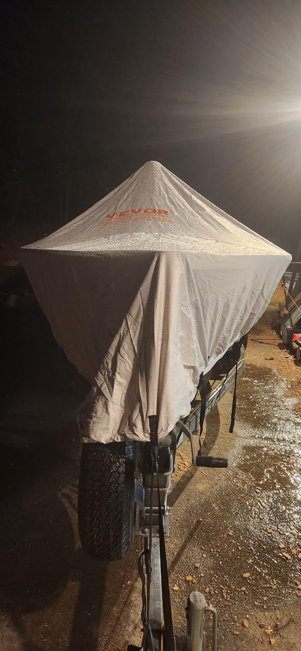 VEVOR Pontoon Boat Cover, 800D Heavy Duty Trailerable Pontoon Cover, 23-24ft Waterproof Marine Grade Oxford UV Resistant Cover, with Motor Cover, 16 Adjustable Tie Down Straps, Grey customer photo 1