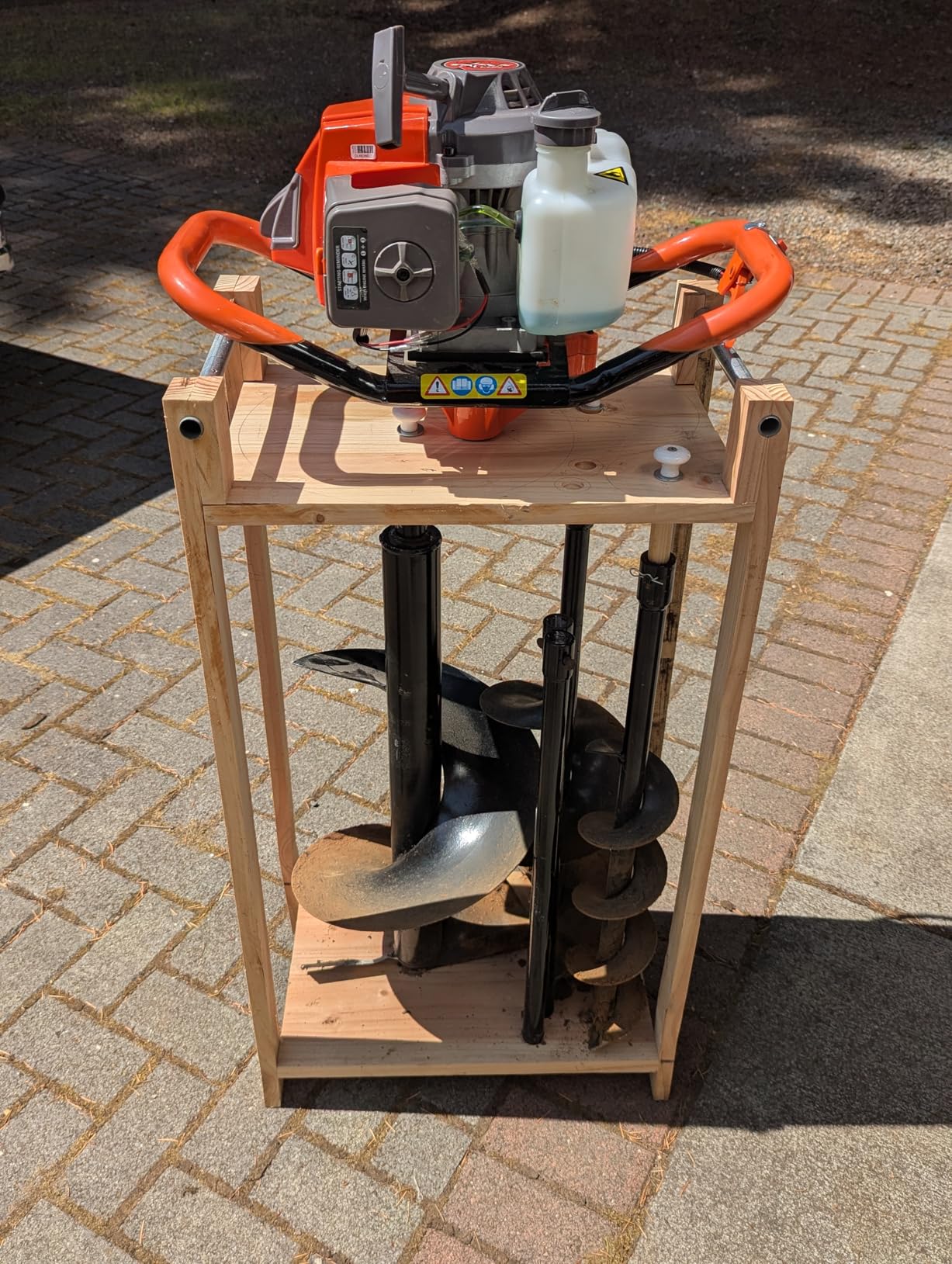 85cc Post Hole Digger 2-Stroke Petrol Gas Powered Earth Digger with 3 Auger Drill Bits (4