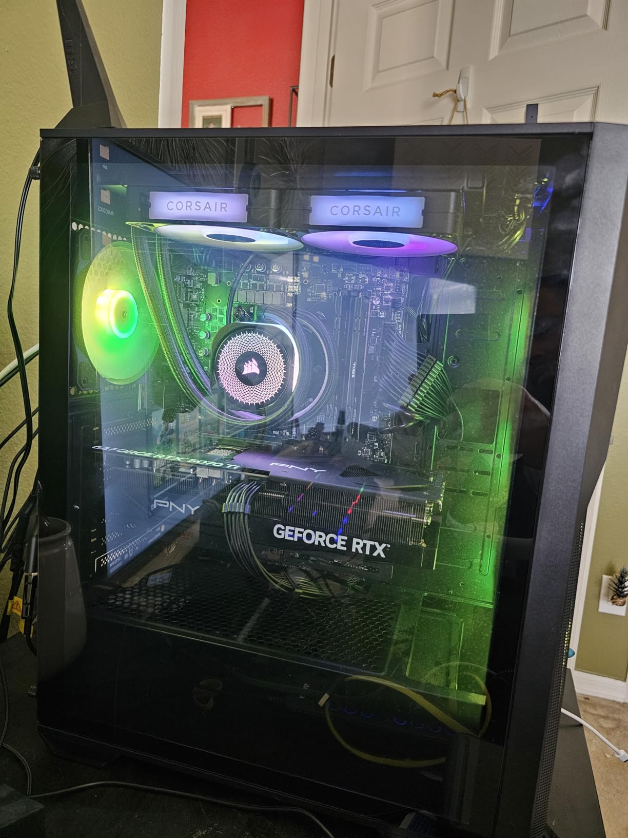 CORSAIR iCUE Link Titan 280 RX RGB Liquid CPU Cooler - 280mm AIO - Low-Noise - FlowDrive Cooling Engine - Intel LGA 1851/1700, AMD AM5/AM4 - 2X RX140 RGB Fans - iCUE Link System Hub Included - Black customer photo 1