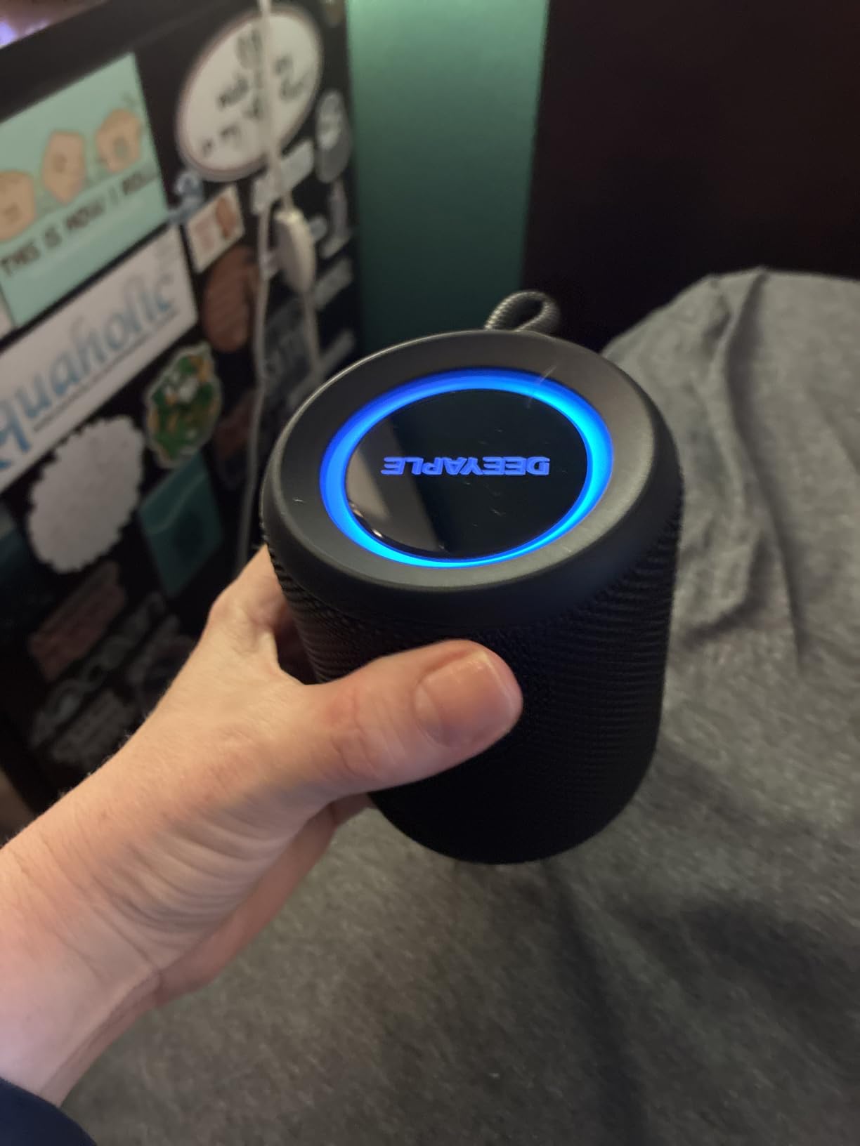 Bluetooth Speaker Wireless, IP67 Waterproof & Dustproof Portable Speaker with Lights, 15W Loud Stereo Sound, 2500mAh Battery All Day Playtime, TWS Pairing, BT5.3 customer photo 2