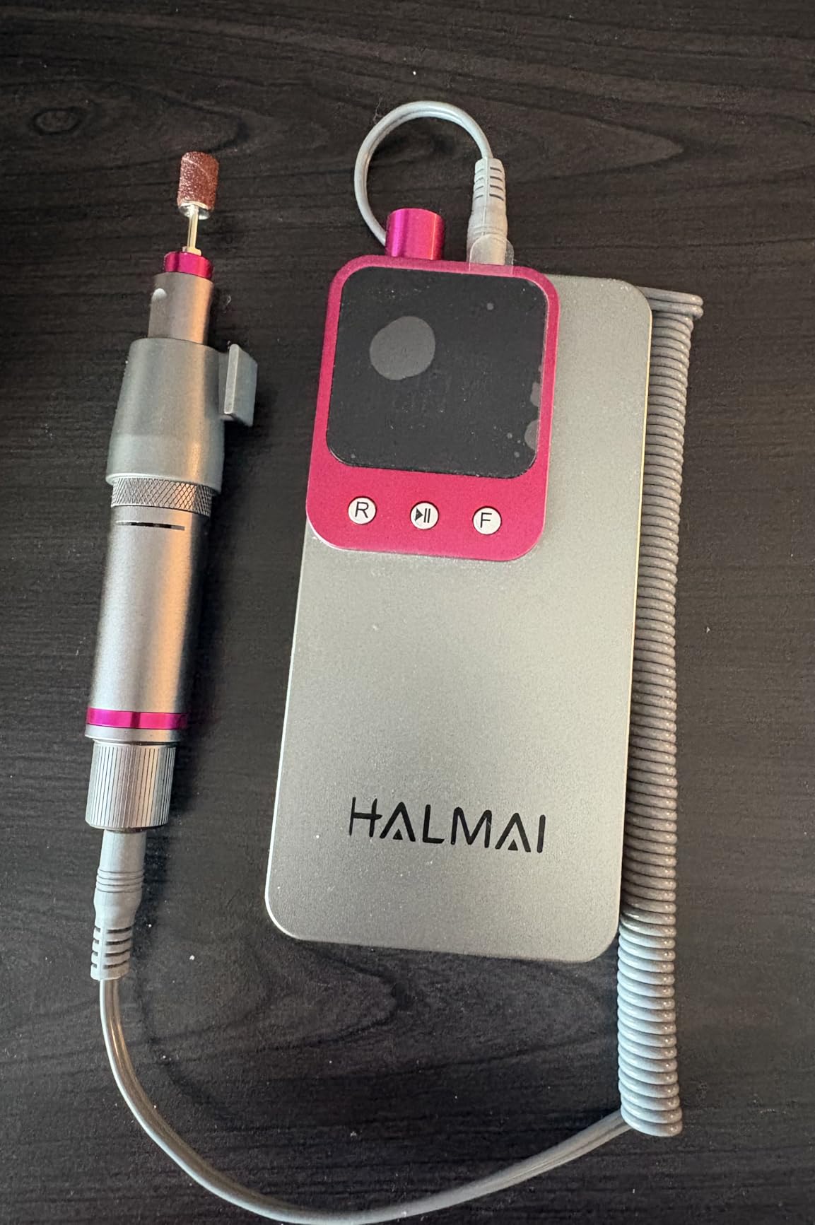 Electric Nail Drill Professional, Portable Nail File for Acrylic Gel Nails, Cordless Rechargeable Ultra Power Nail Drill Kit 40000RPM, HMC320 Salon-Grade Efile Nail Machine (Dark Grey) customer photo 2