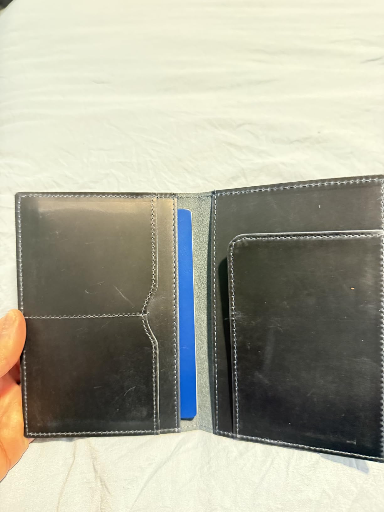 Albatross Leather Travel Passport Holder, Minimalist Design, Full Grain Leather Case for Men and Women - Slim Passport Wallet, Bifold, RFID Blocking, with AirTag Holder customer photo 1