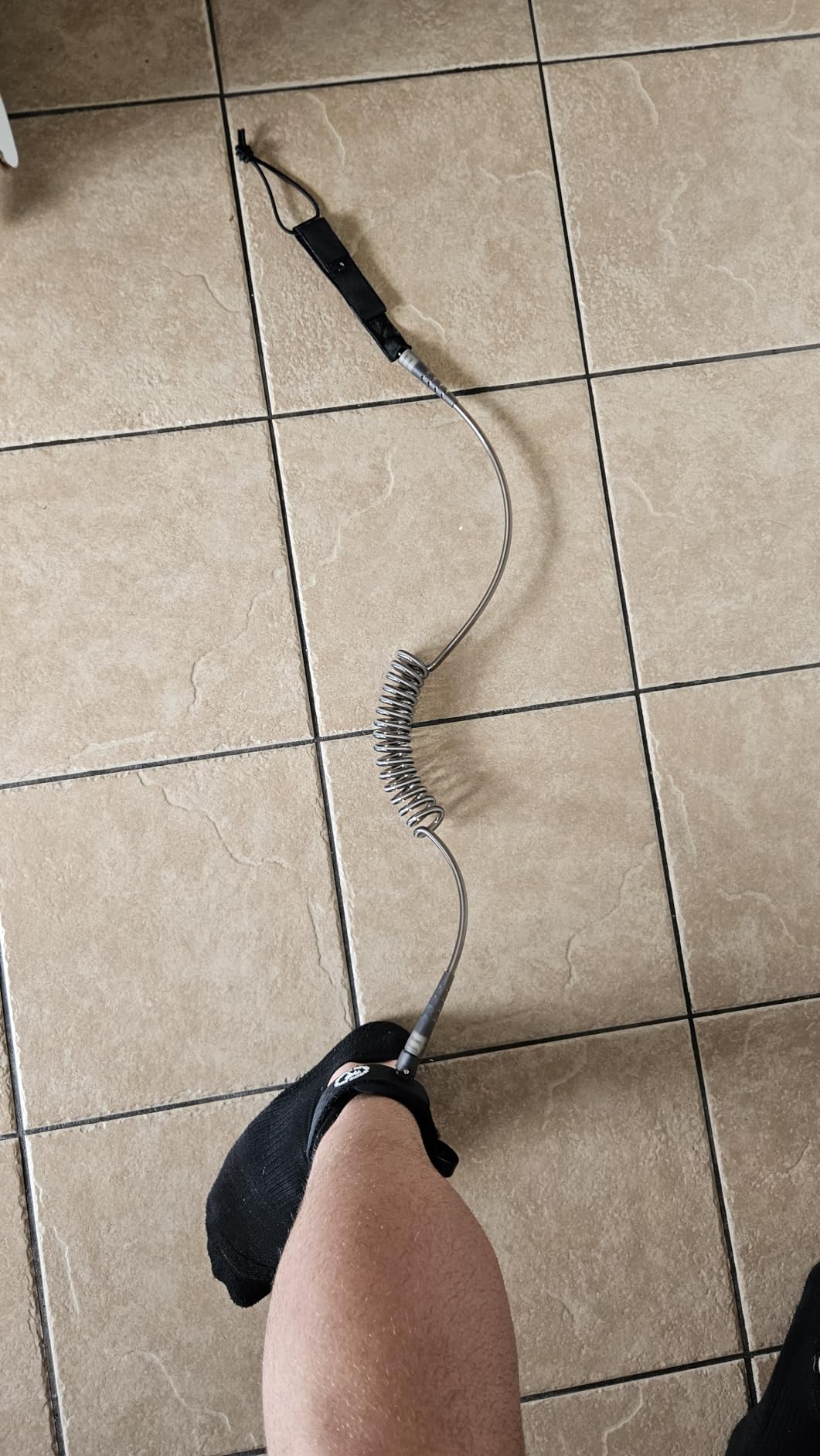 Ho Stevie! Foil Ankle Leash for Hydrofoil Boards - No Drag in Water, No Toe Tangles - 6ft Coiled Ankle Leash customer photo 2