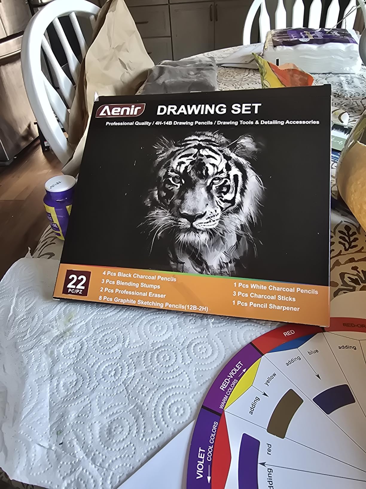 Aenir Charcoal Pencils for Drawing, Set of 22, Professional Drawing Sketch Pencils customer photo 1