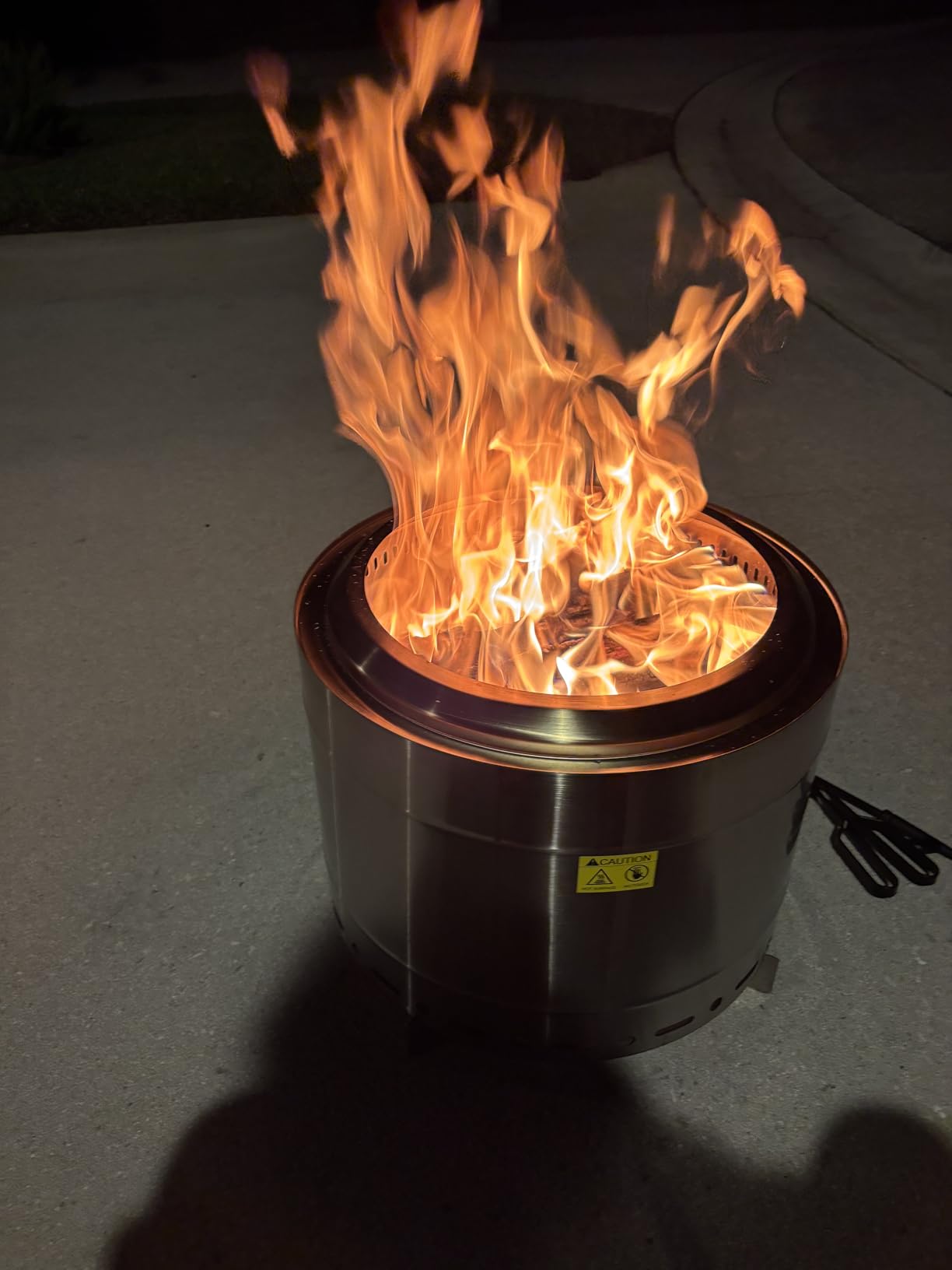 Panovue 19.5 inch Smokeless Fire Pit with Carry Bag, Stainless Steel Outdoor Smokeless Firepit, Wood Burning Fire Pits for Camping, Bonfire, Low Smoke Firepit for Outside(Black) customer photo 2
