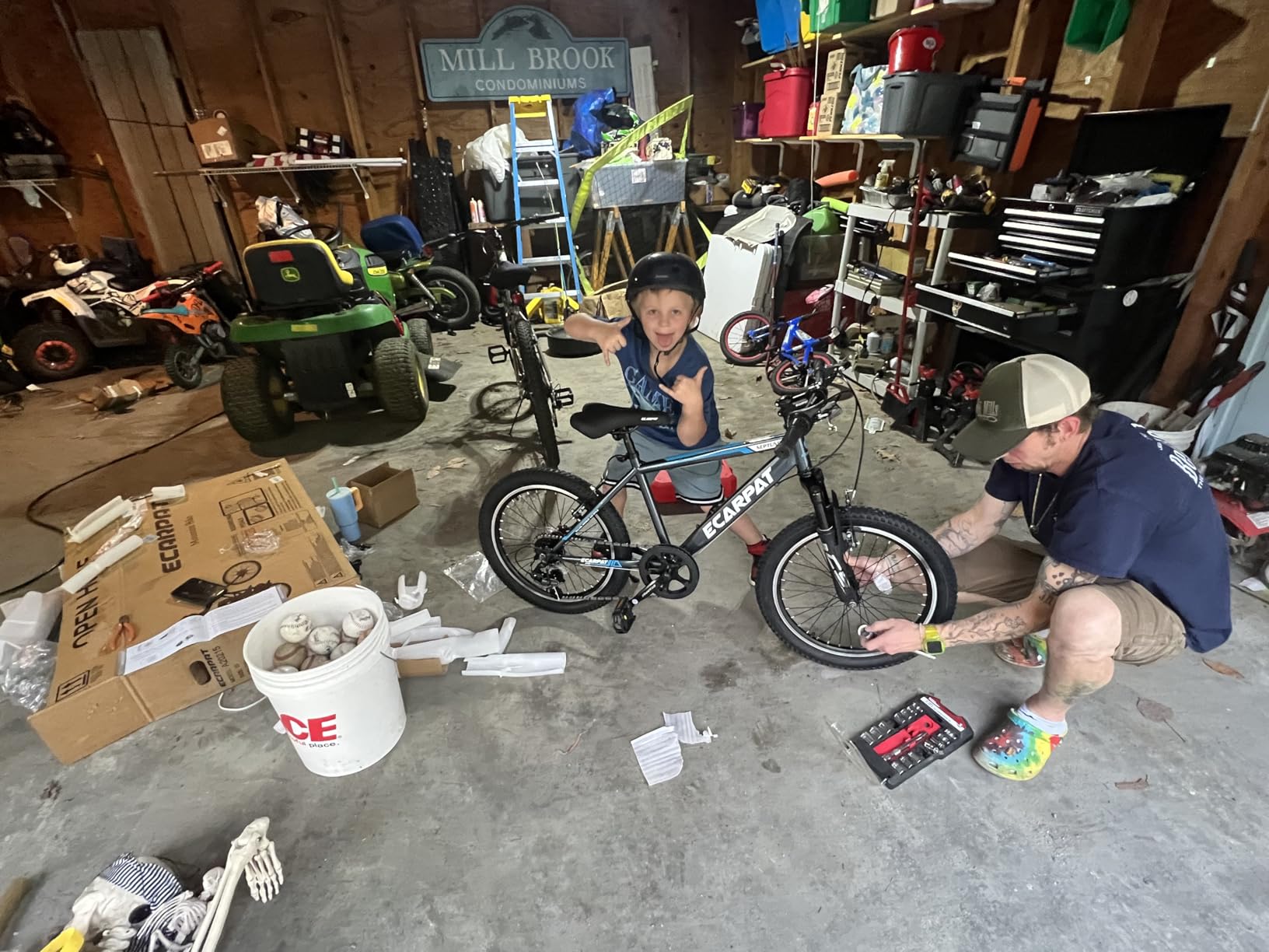 Kids Mountain Bike 20 Inch, Boys Girls Bike for Ages 5-10 with 7 Speeds Suspension Fork Disc Brakes, Rider Height 48-60 Inch, Christmas Birthday Gifts Kids Bicycles, Multi Colors customer photo 1